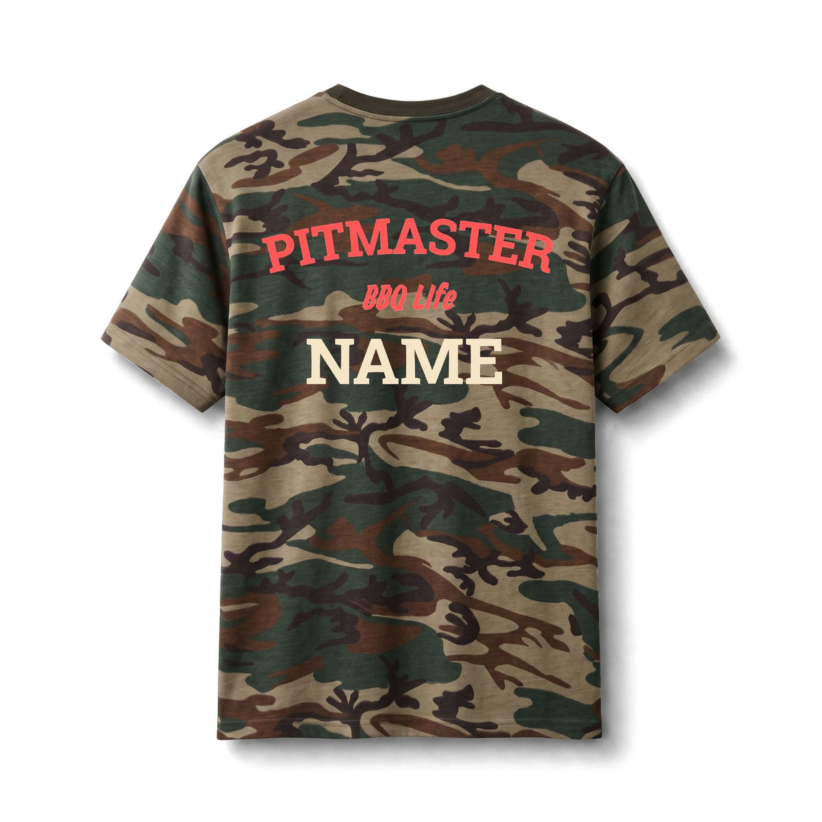 Back Personalized Pitmaster Camo T-Shirt