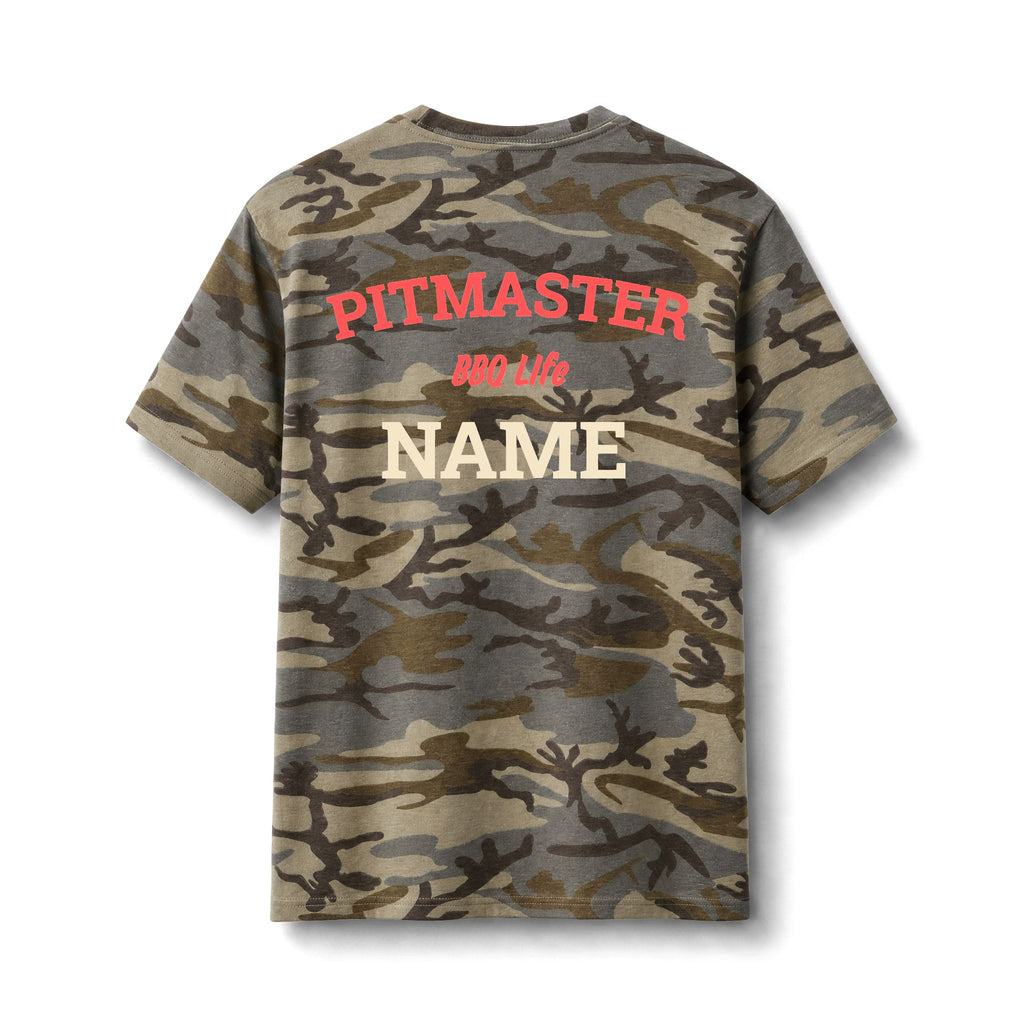 Back Personalized Pitmaster Camo T-Shirt