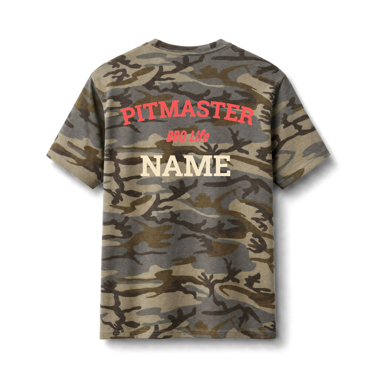 Back Personalized Pitmaster Camo T-Shirt