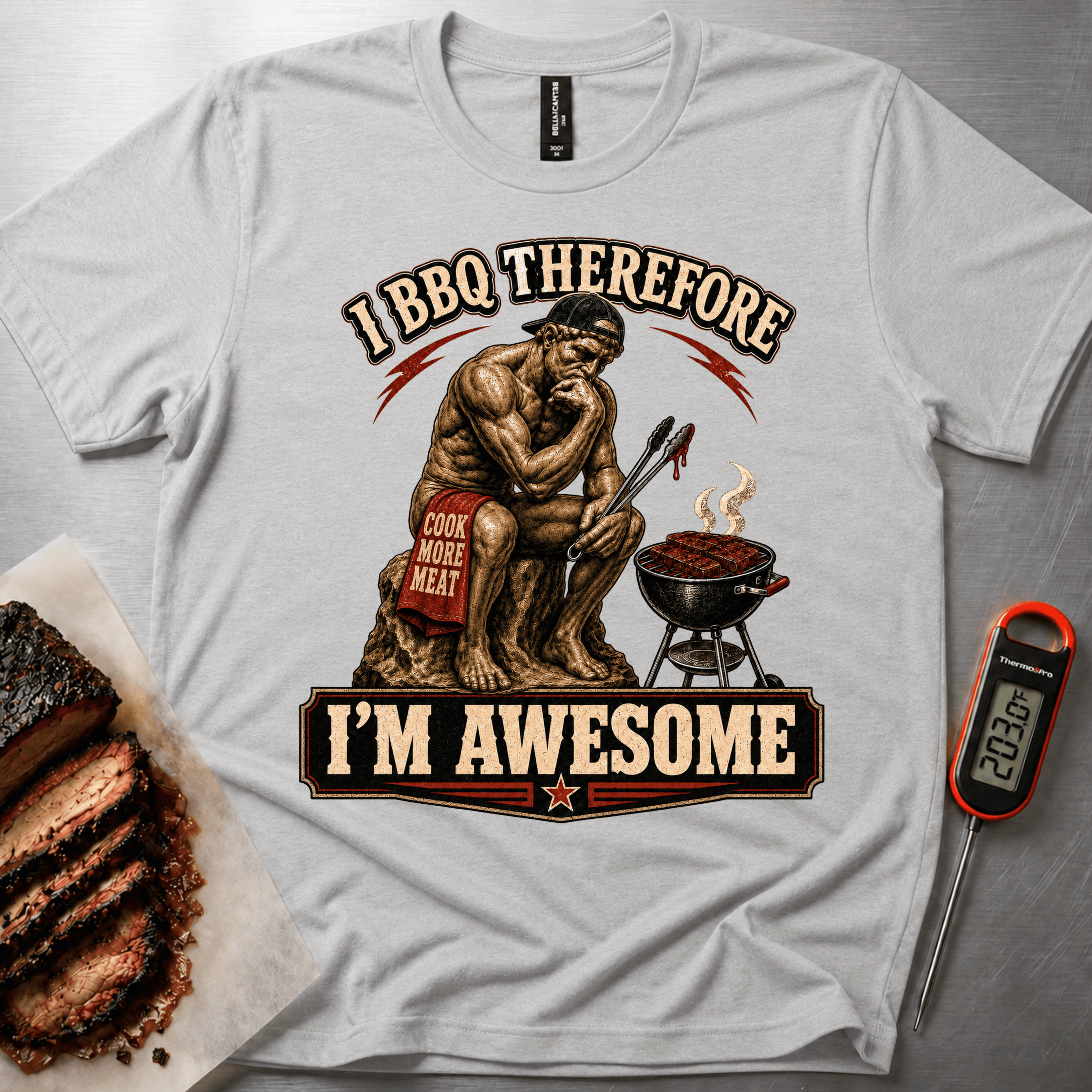 I BBQ Therefore I'm Awesome t-shirt
