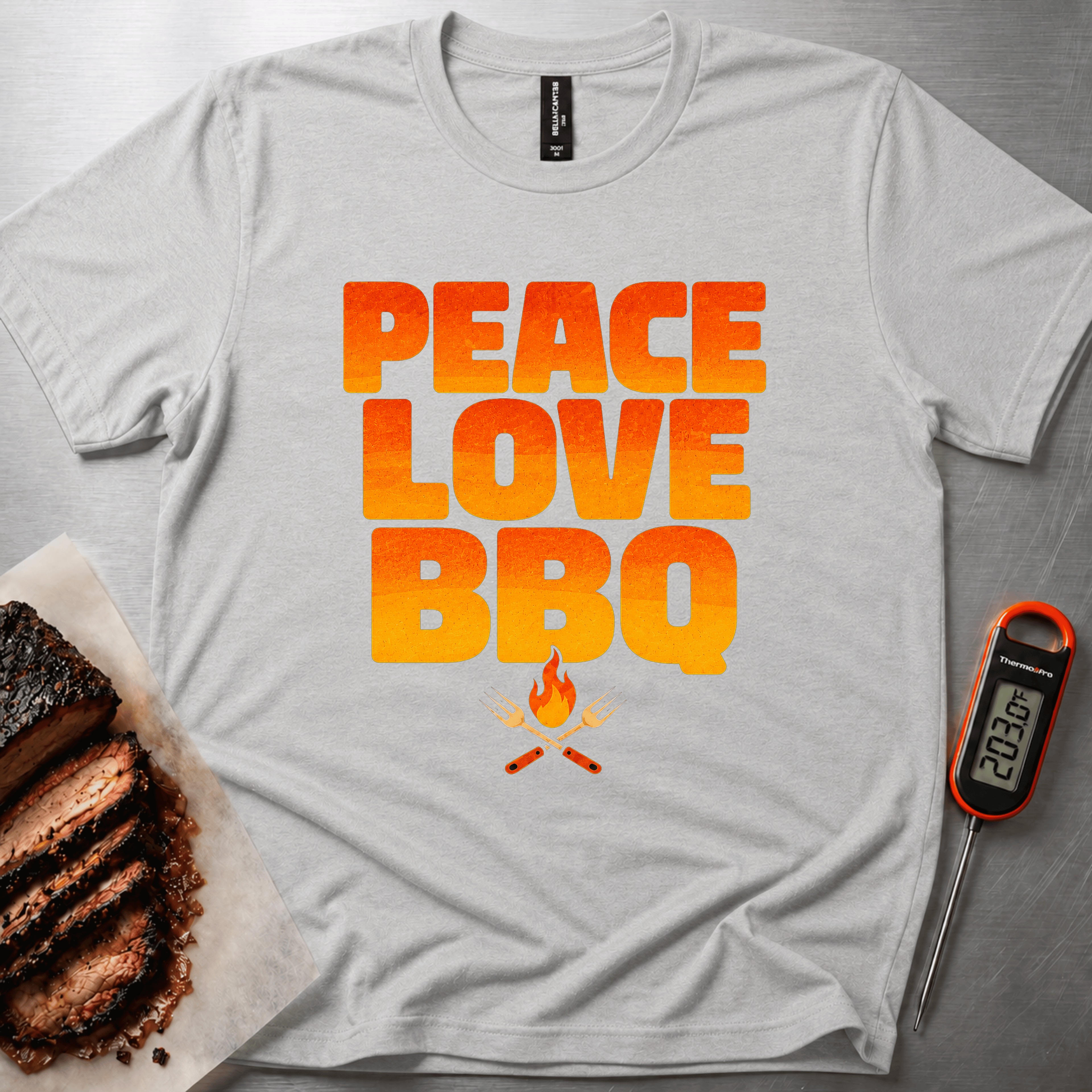 Peace Love BBQ t-shirt