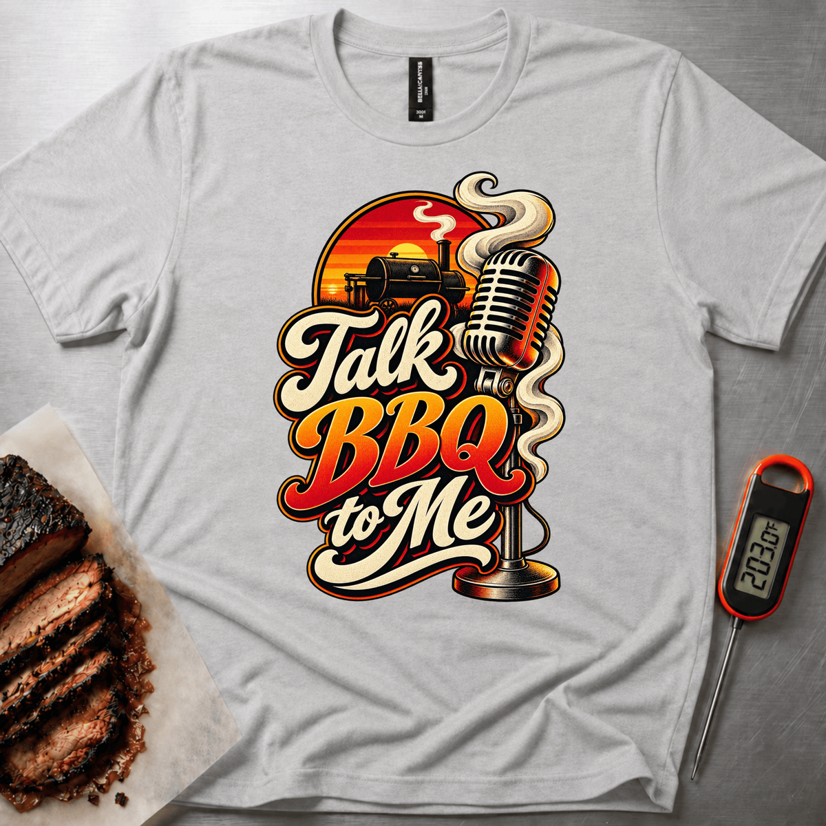 Talk BBQ Sunset t-shirt