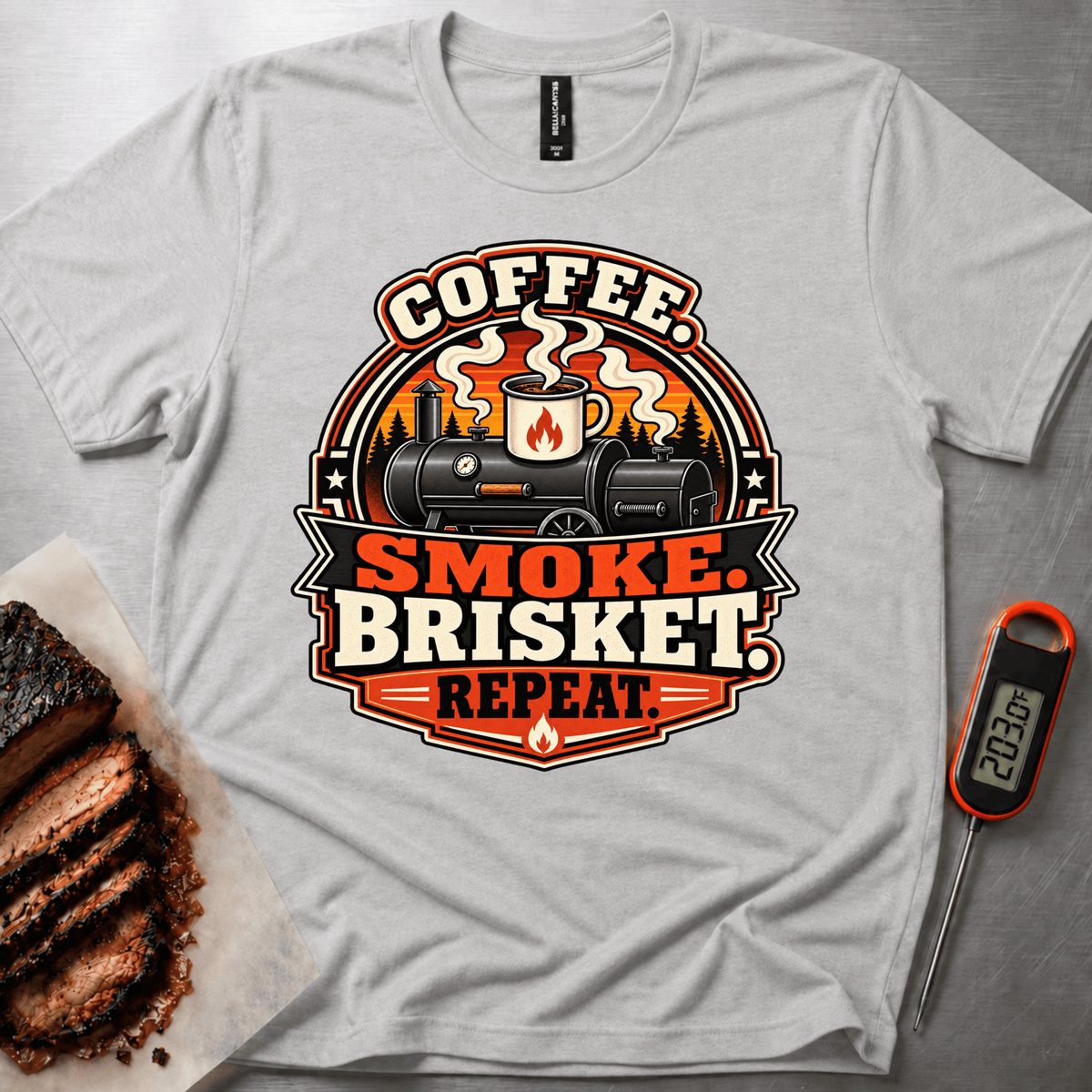 Coffee Smoke Brisket t-shirt