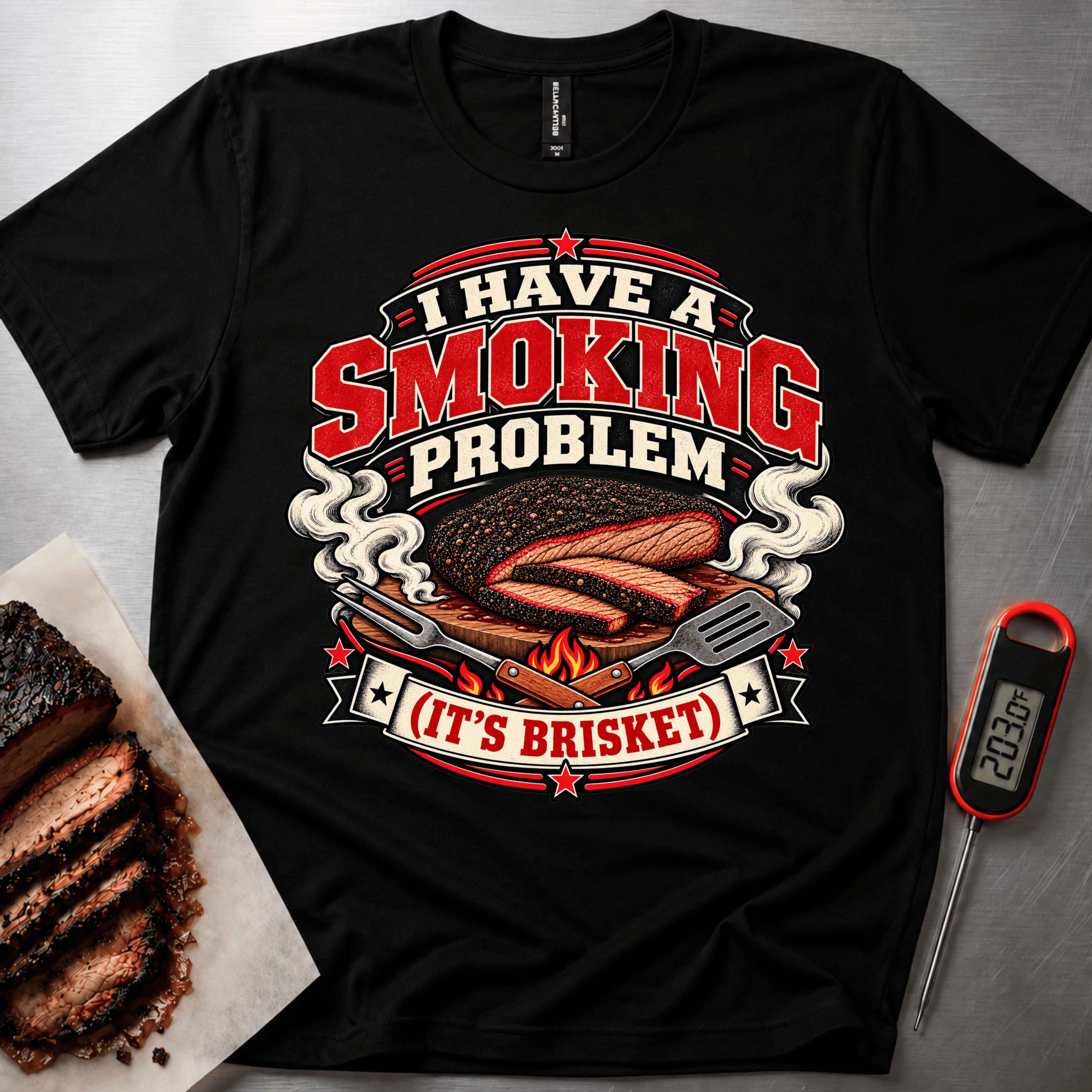 Smoking Problem Badge t-shirt
