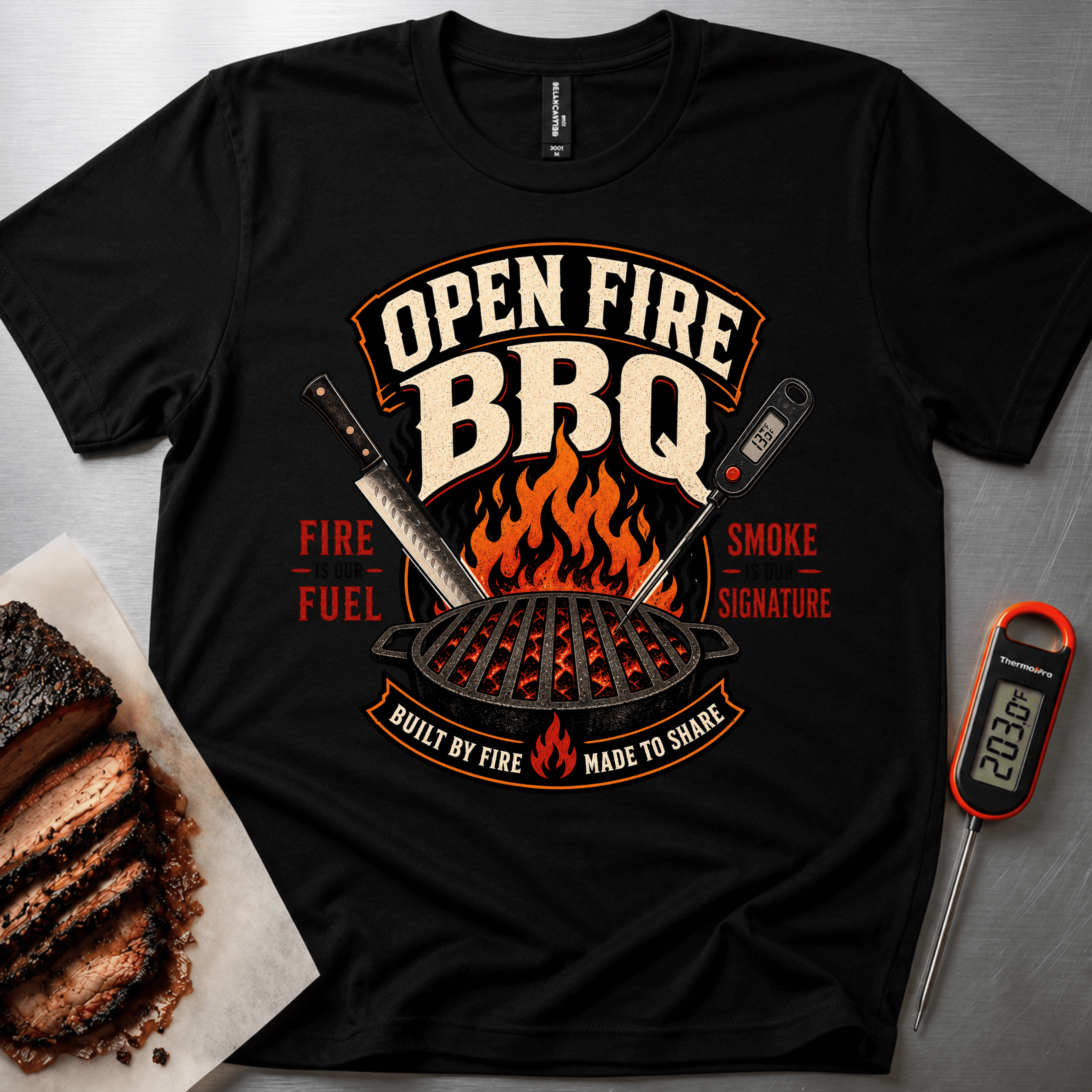 Open Fire BBQ t-shirt