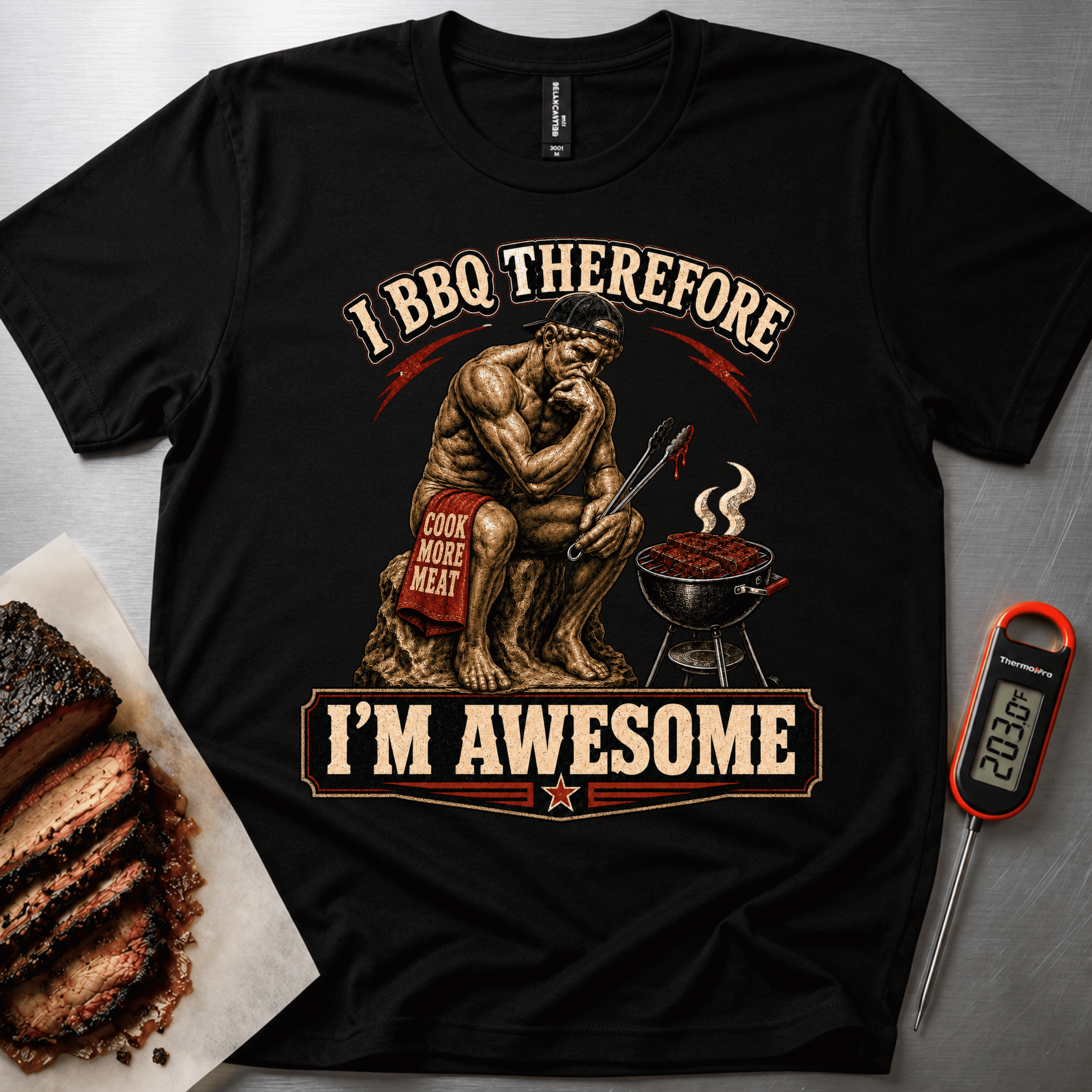 I BBQ Therefore I'm Awesome t-shirt