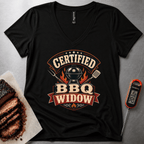 Certified BBQ Widow relaxed v-neck t-shirt