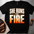 She Runs Fire t-shirt