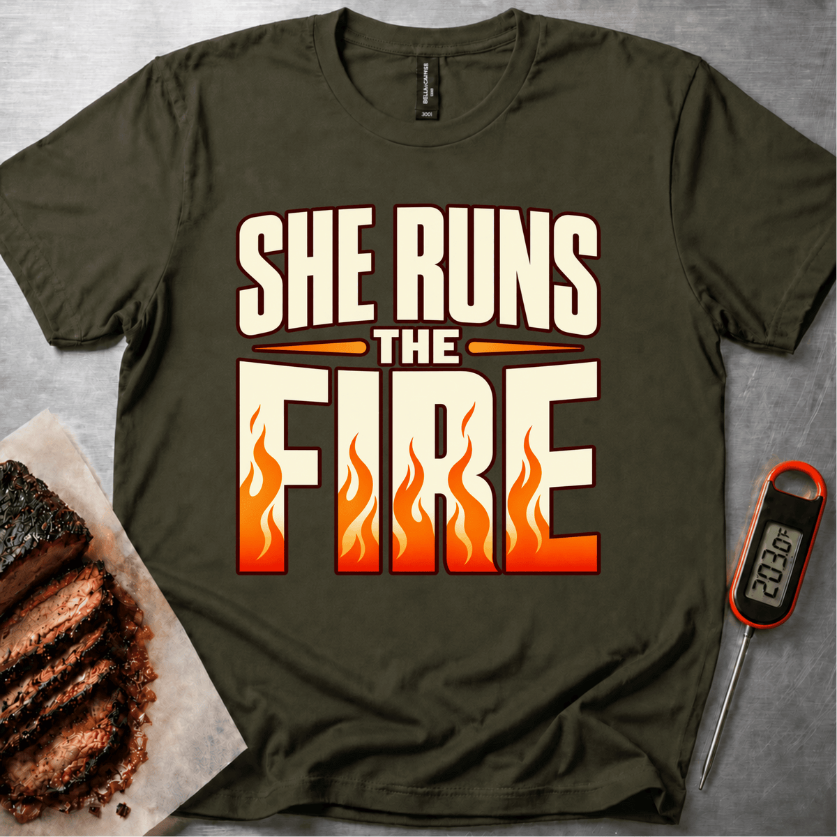 She Runs Fire t-shirt