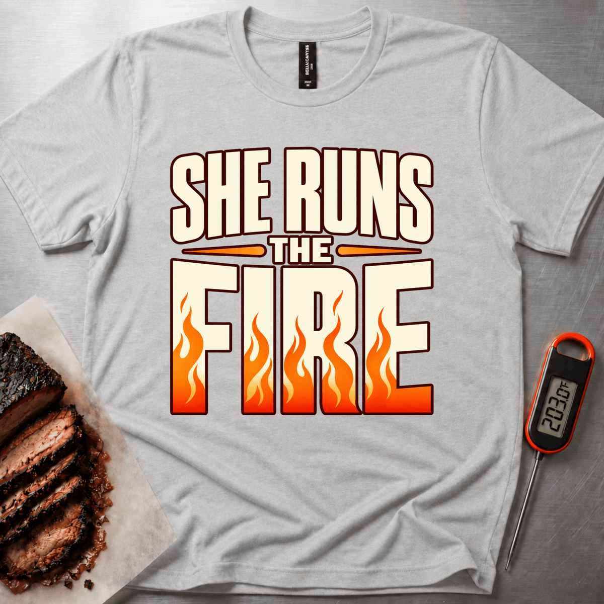 She Runs Fire t-shirt