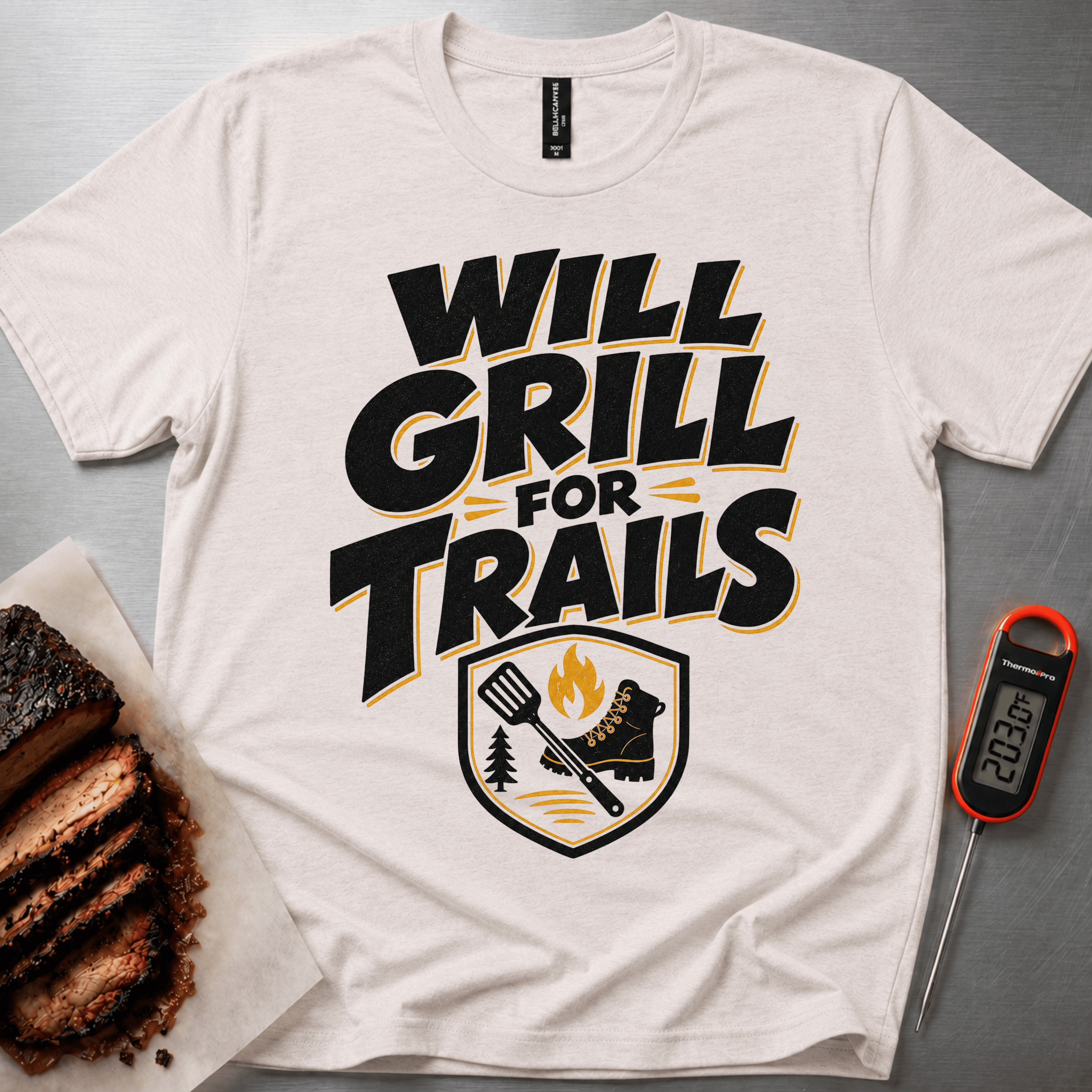 Will Grill for Trails t-shirt