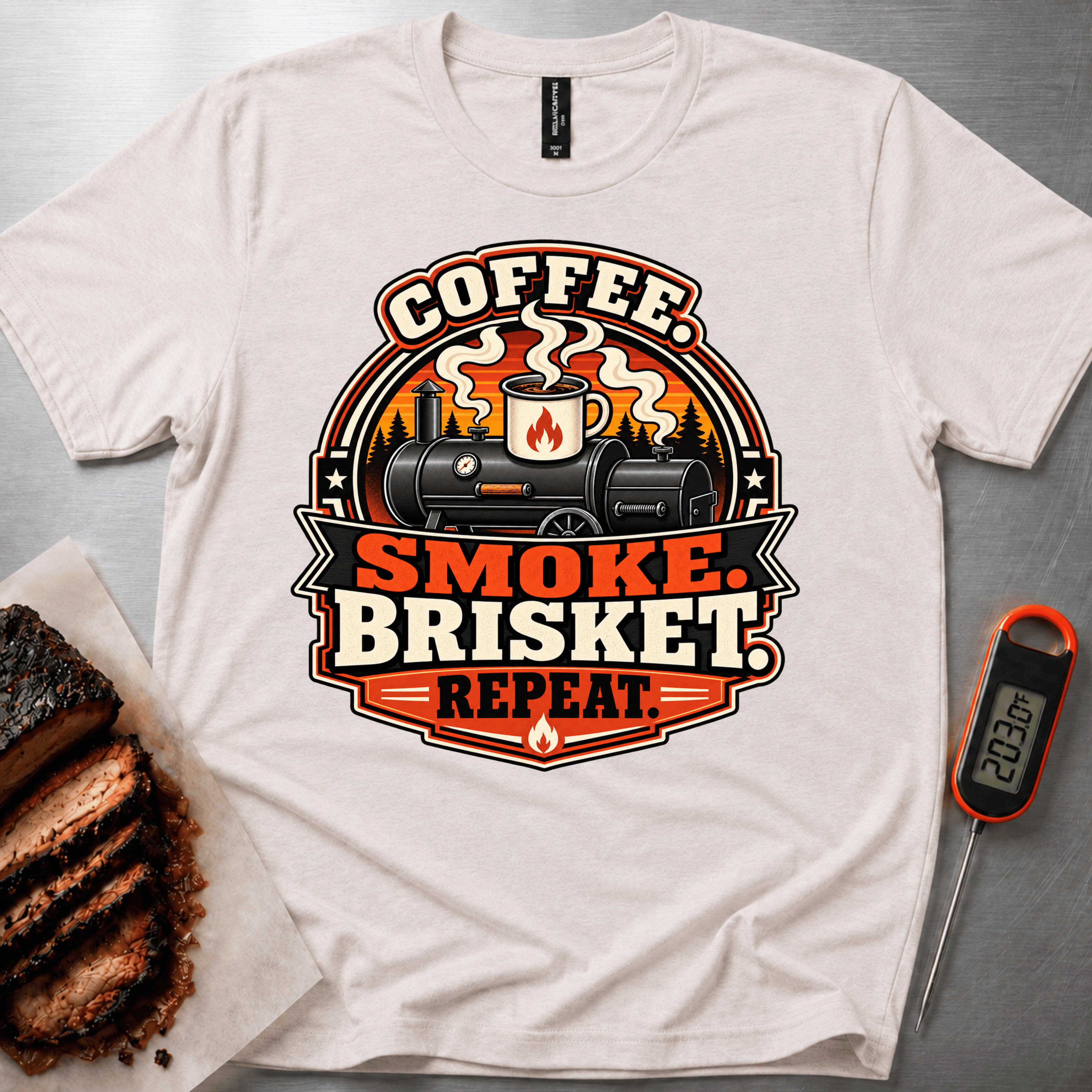 Coffee Smoke Brisket t-shirt