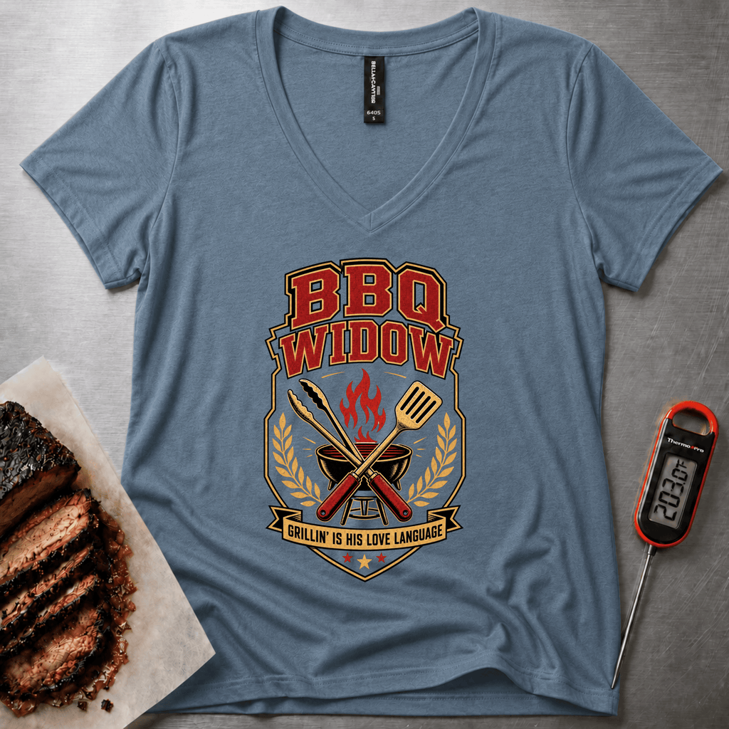 BBQ Widow relaxed v-neck t-shirt