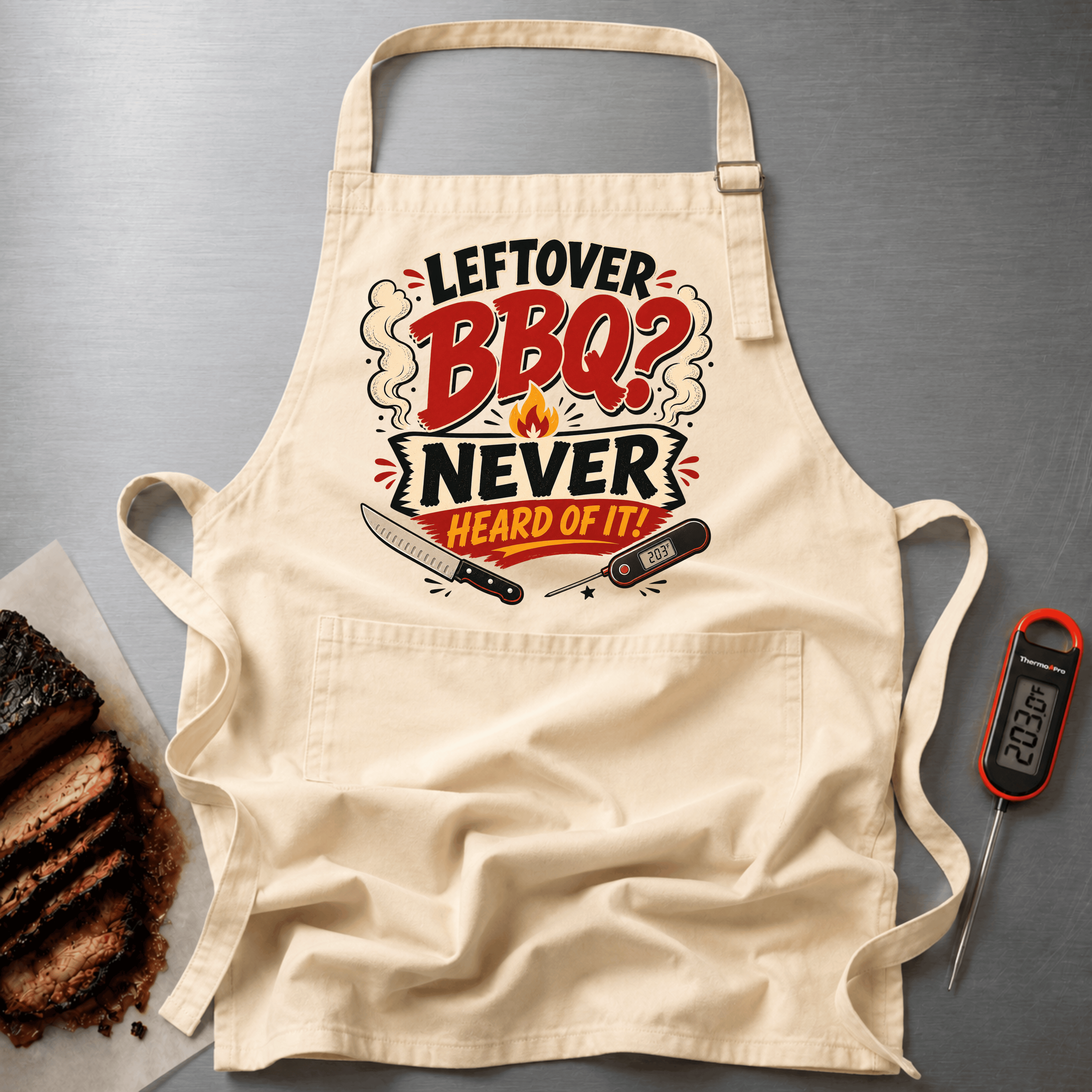 Leftover BBQ? Organic cotton apron