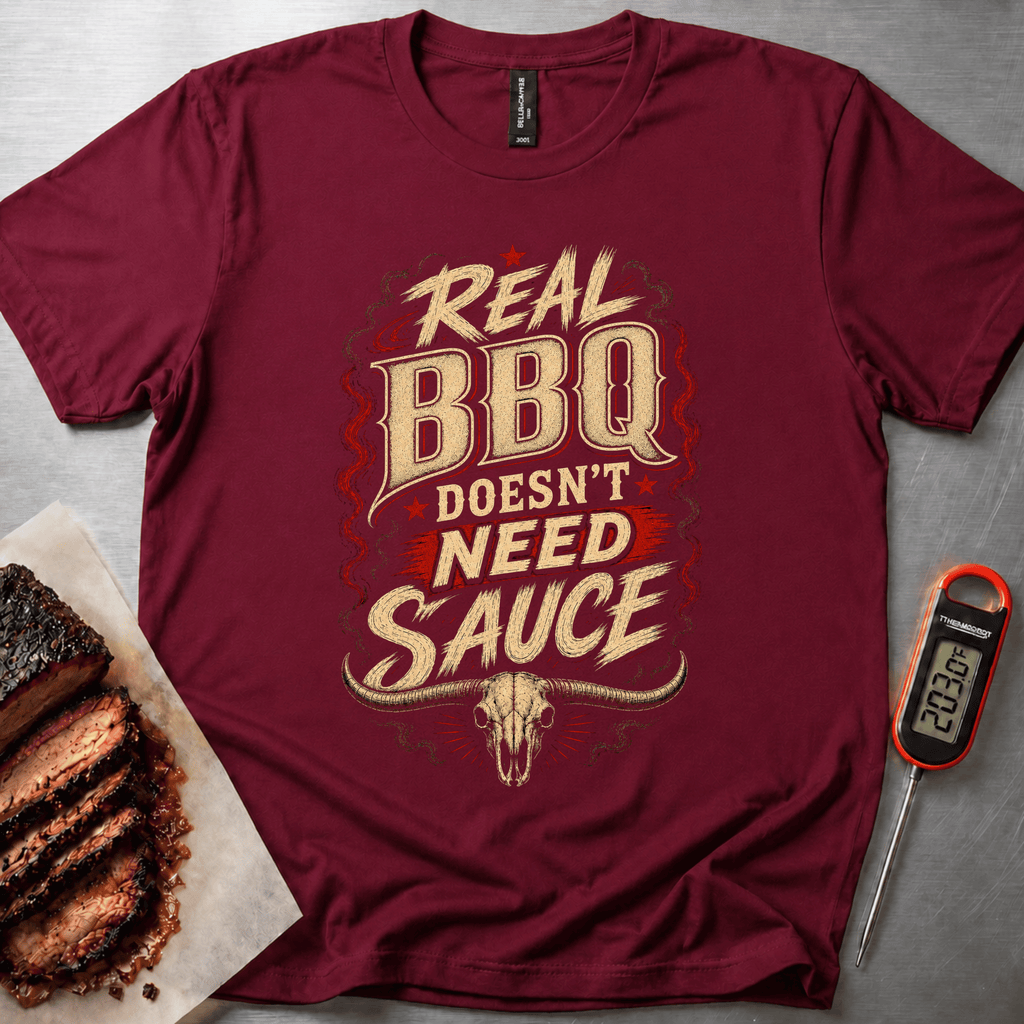 Real BBQ Doesn't Need Sauce t-shirt