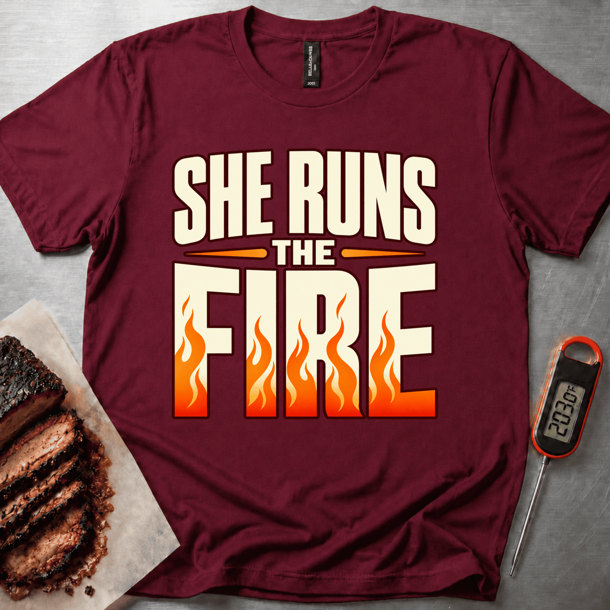 She Runs Fire t-shirt