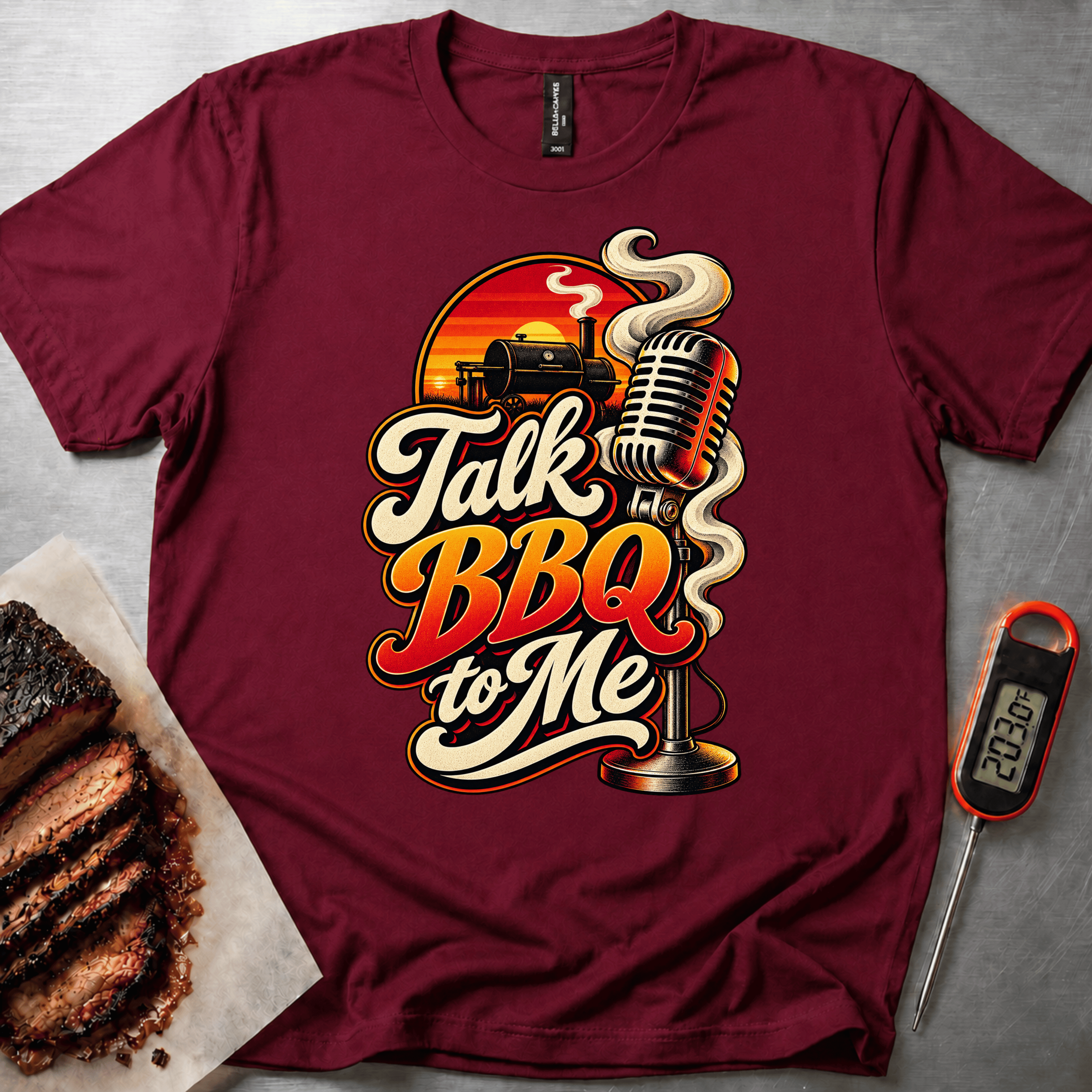 Talk BBQ Sunset t-shirt