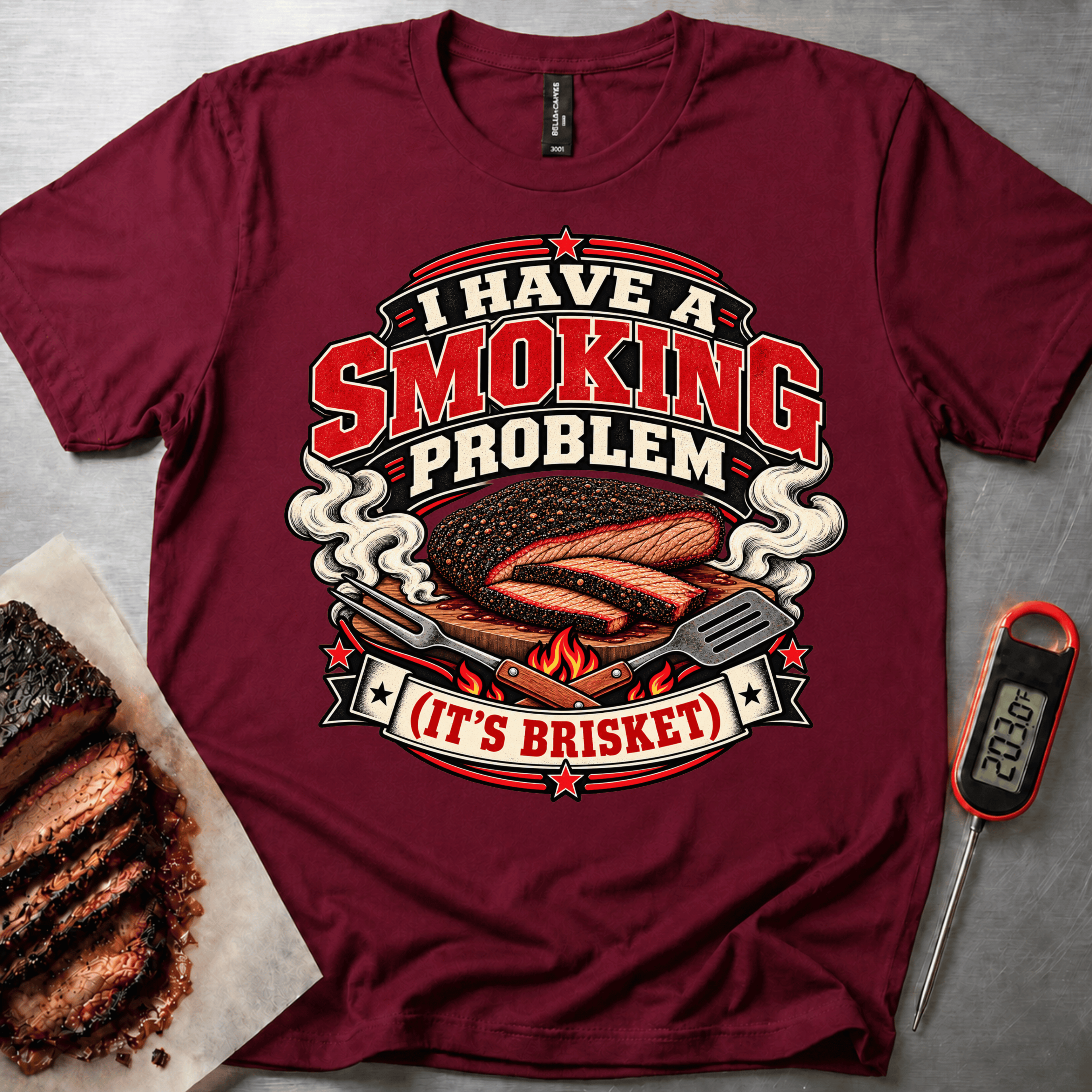 Smoking Problem Badge t-shirt