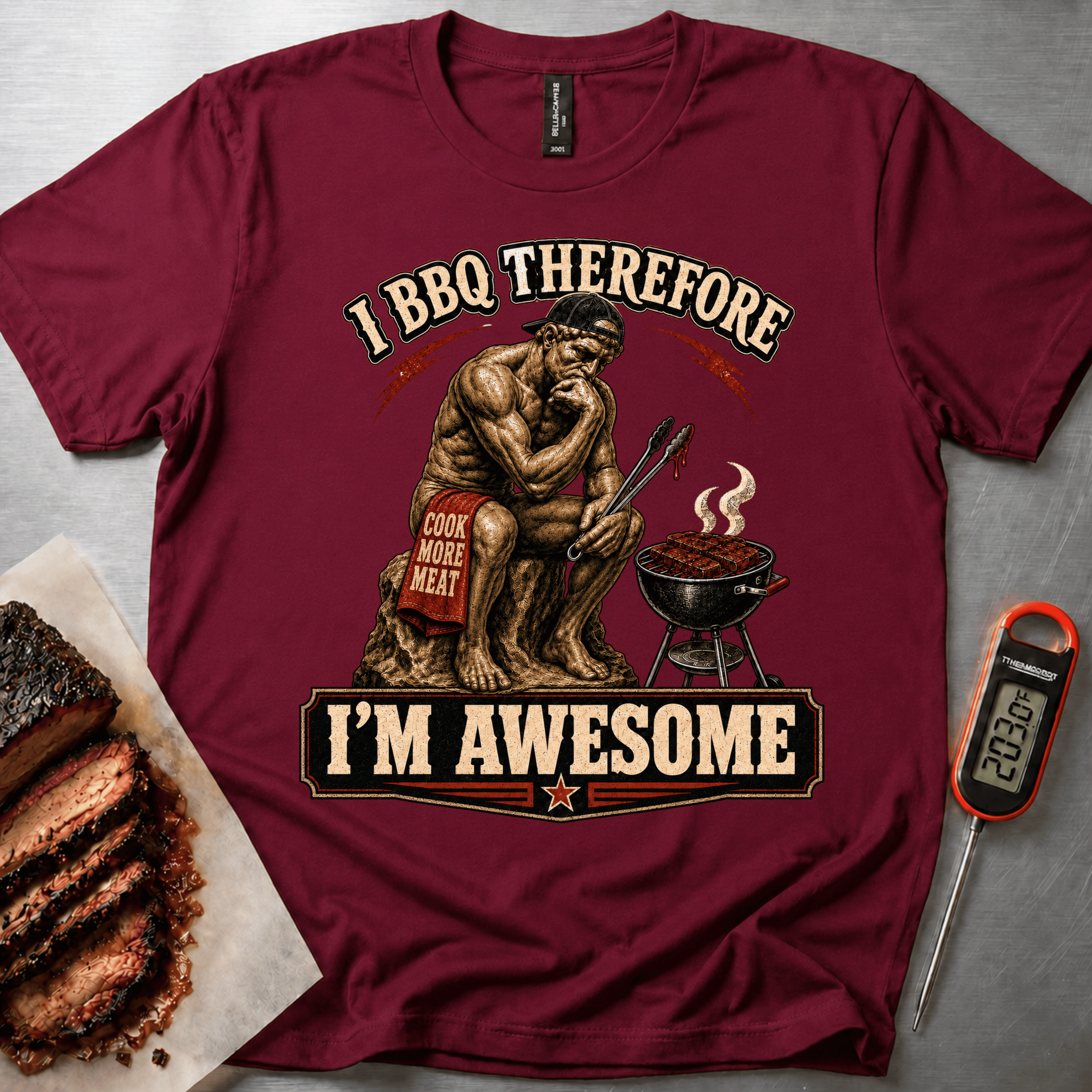 I BBQ Therefore I'm Awesome t-shirt