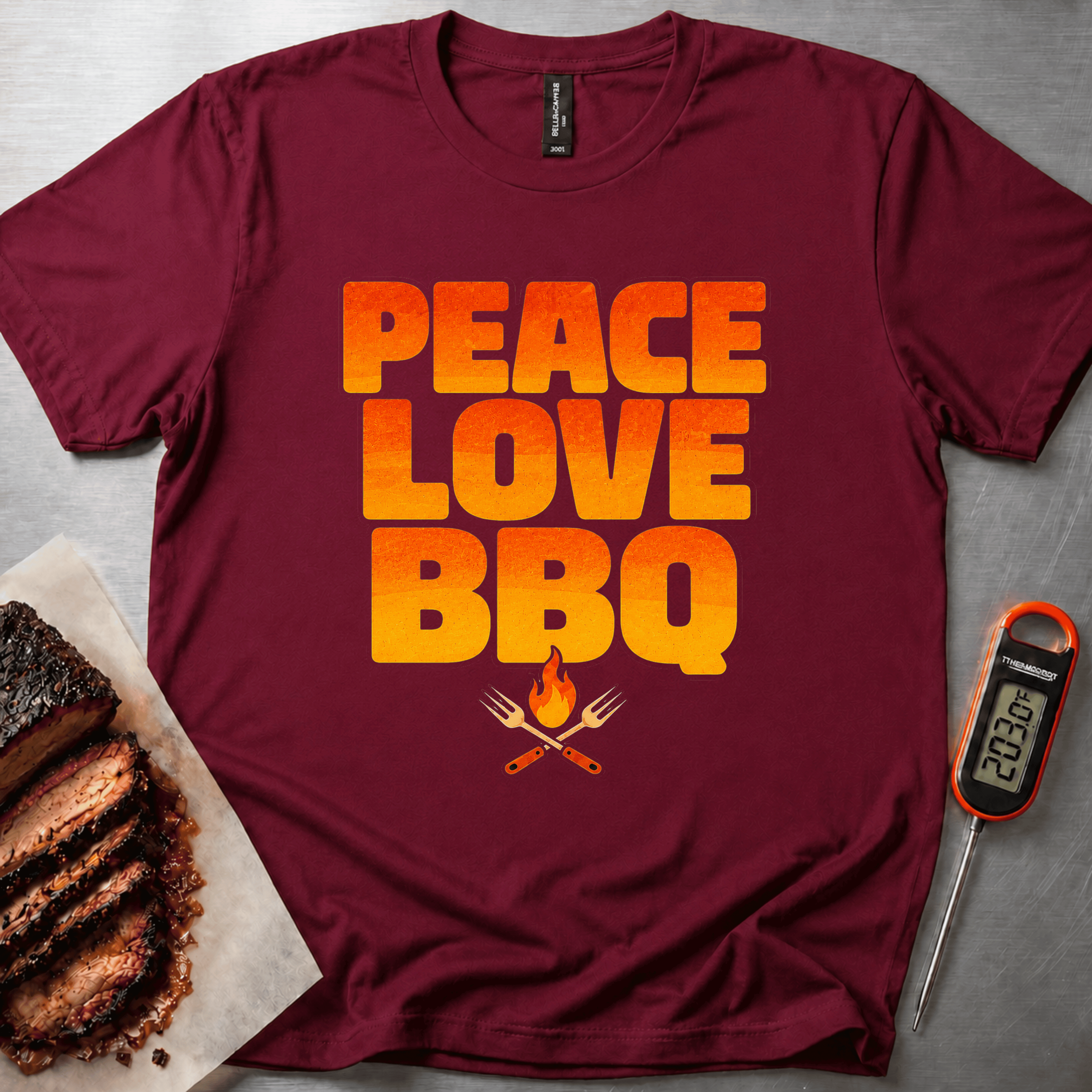 Peace Love BBQ t-shirt