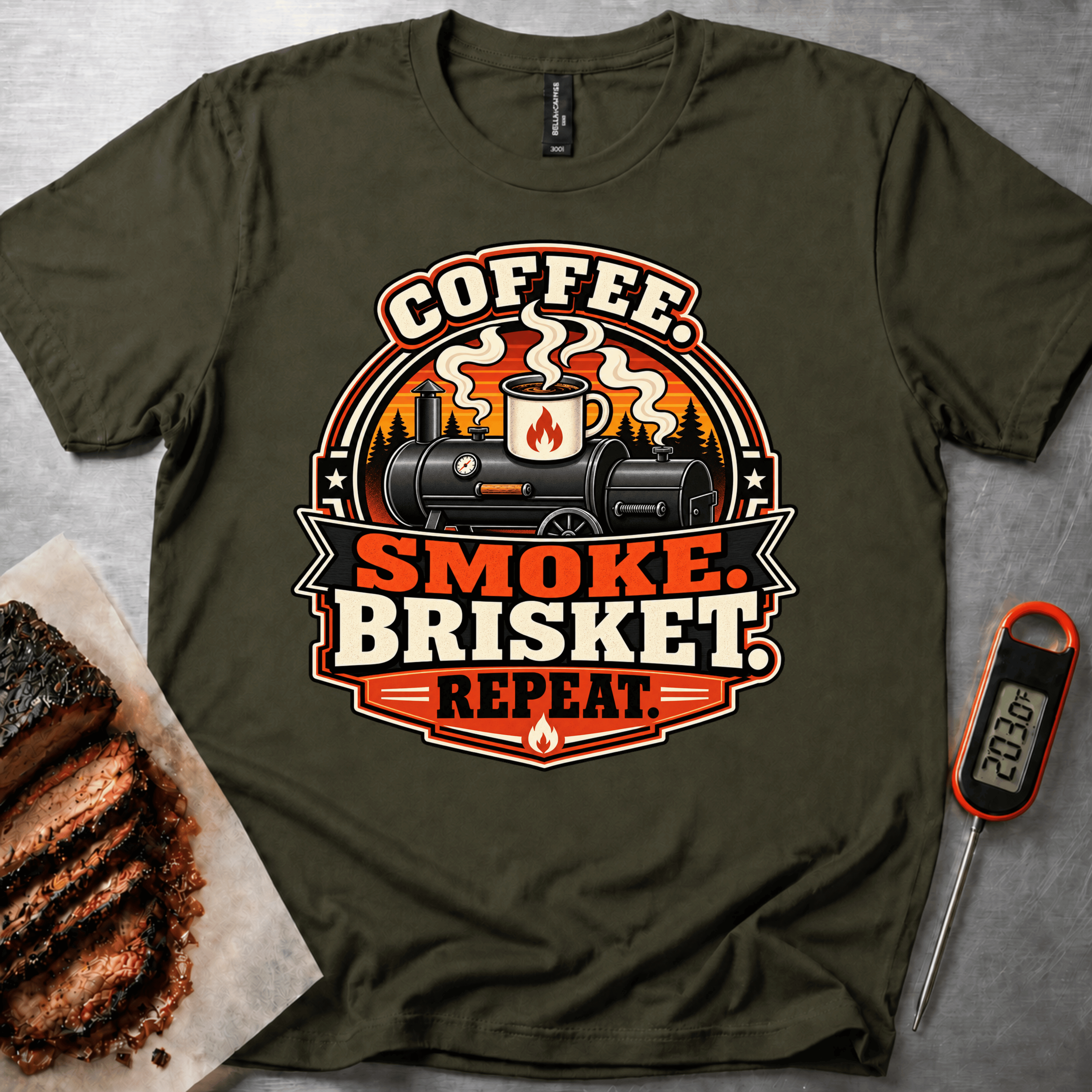 Coffee Smoke Brisket t-shirt