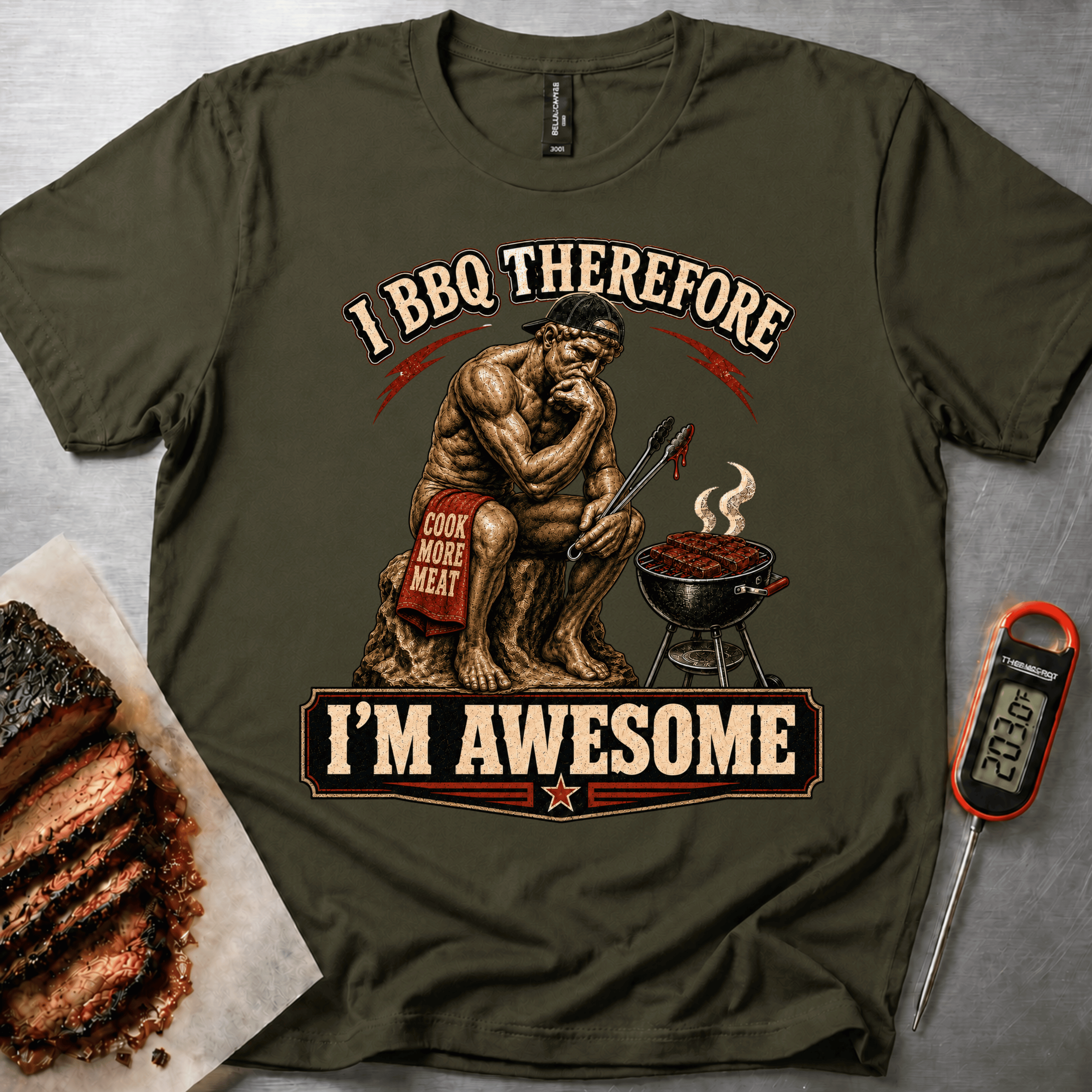 I BBQ Therefore I'm Awesome t-shirt
