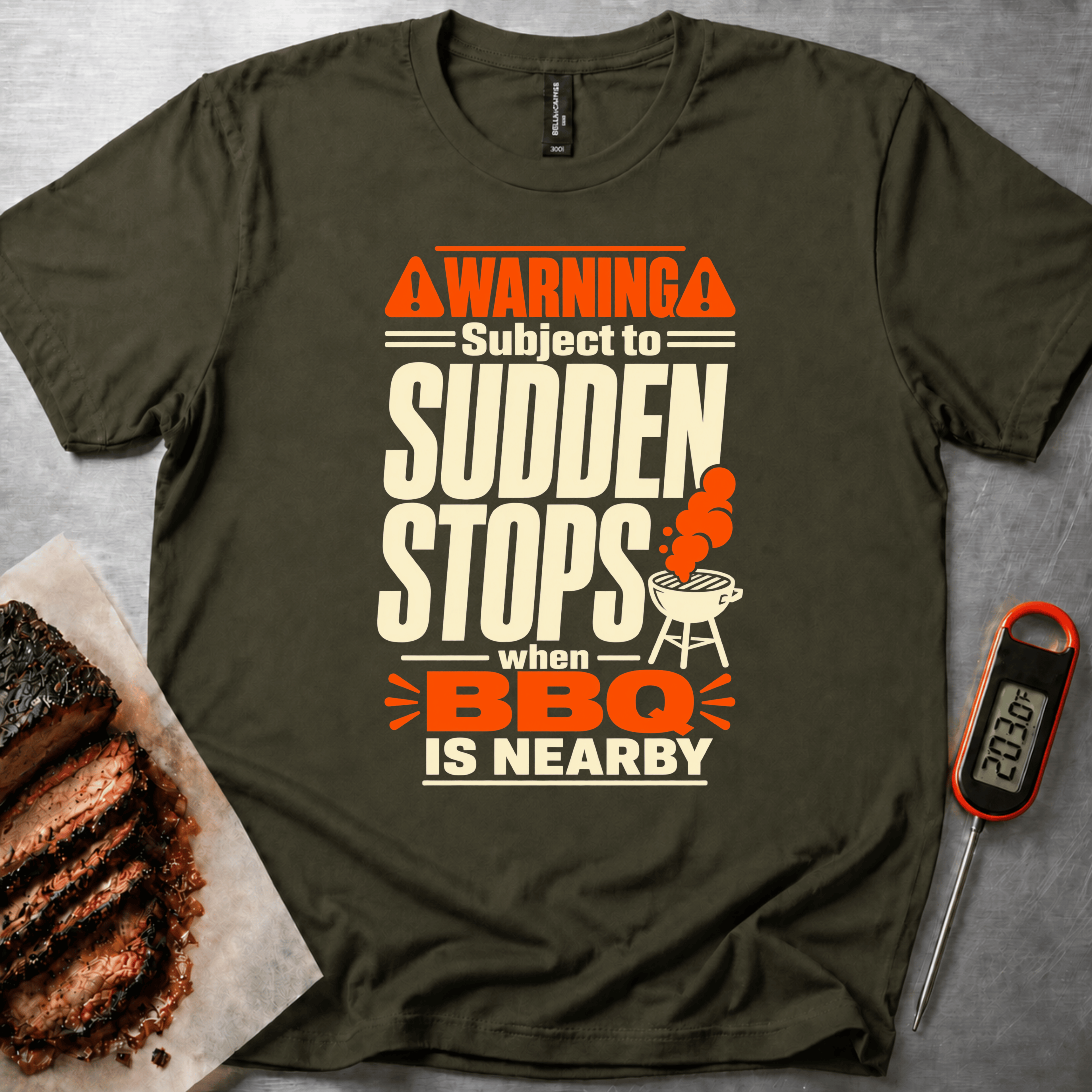 Sudden BBQ Stops t-shirt