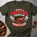 Smoking Problem Badge t-shirt