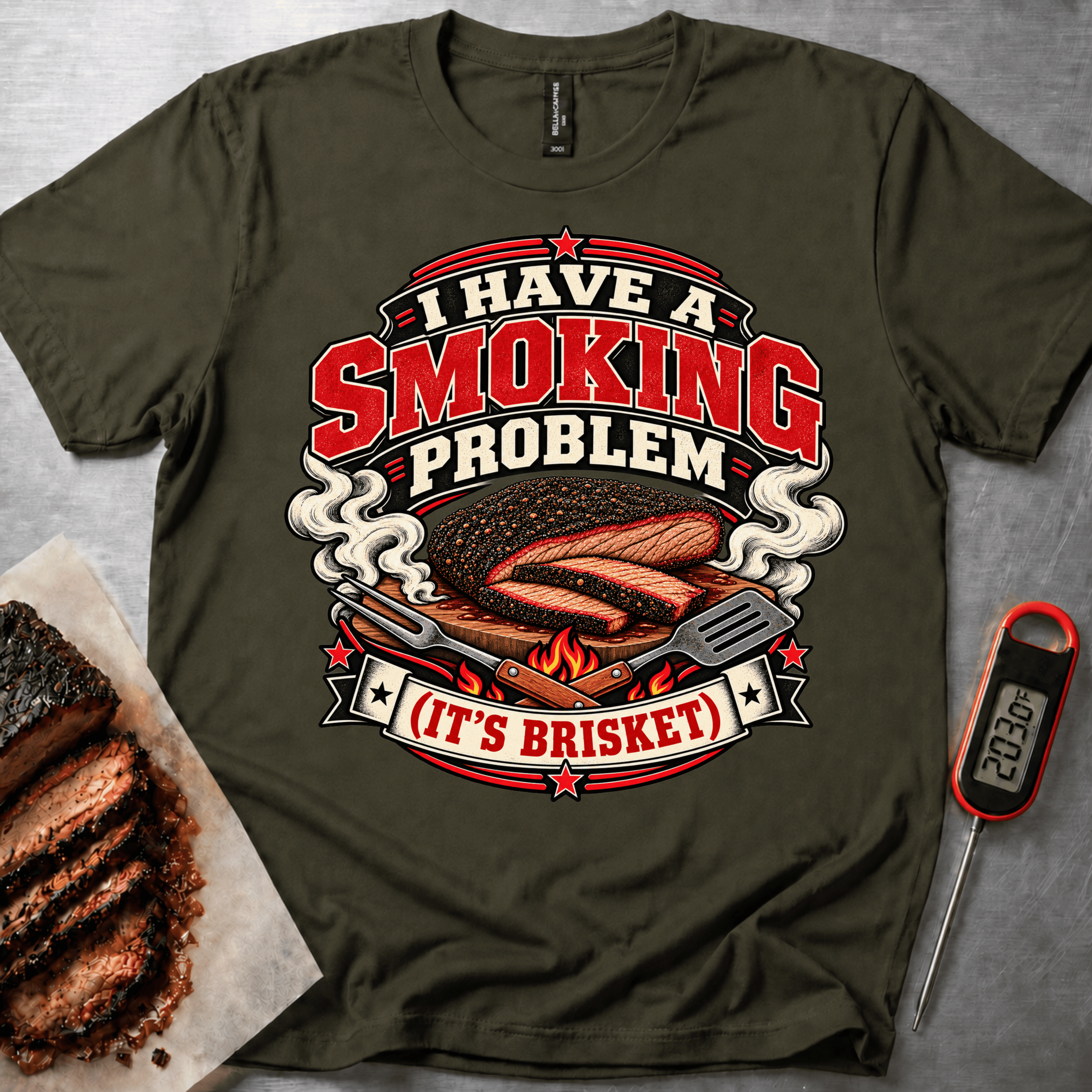 Smoking Problem Badge t-shirt
