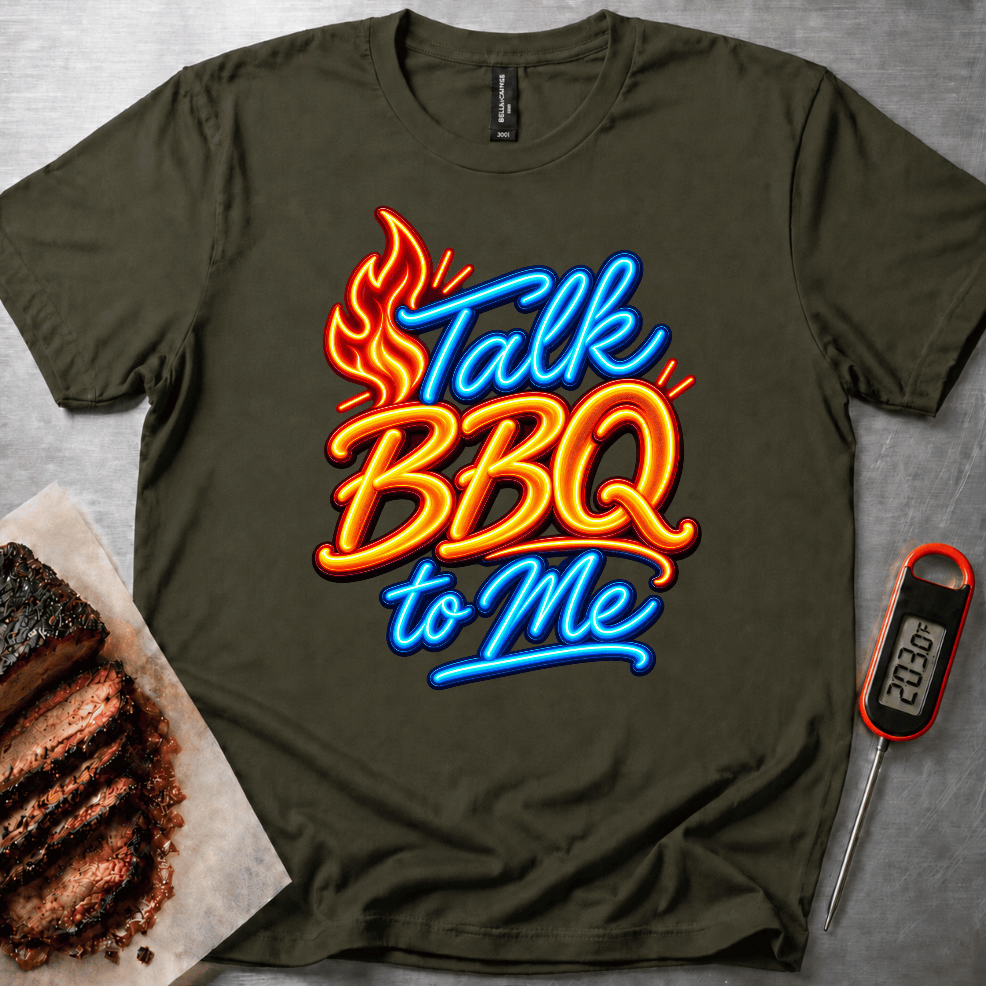 Talk BBQ Neon t-shirt