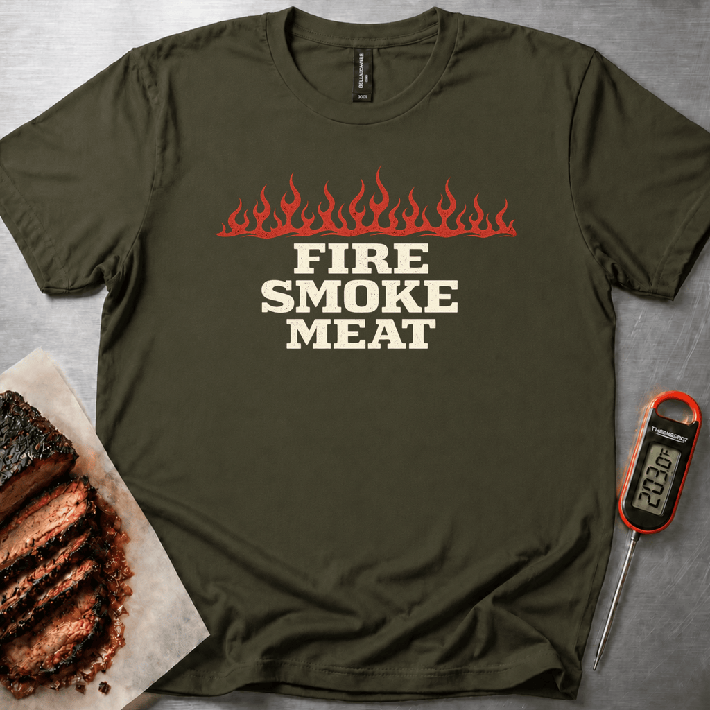 Fire Smoke Meat t-shirt