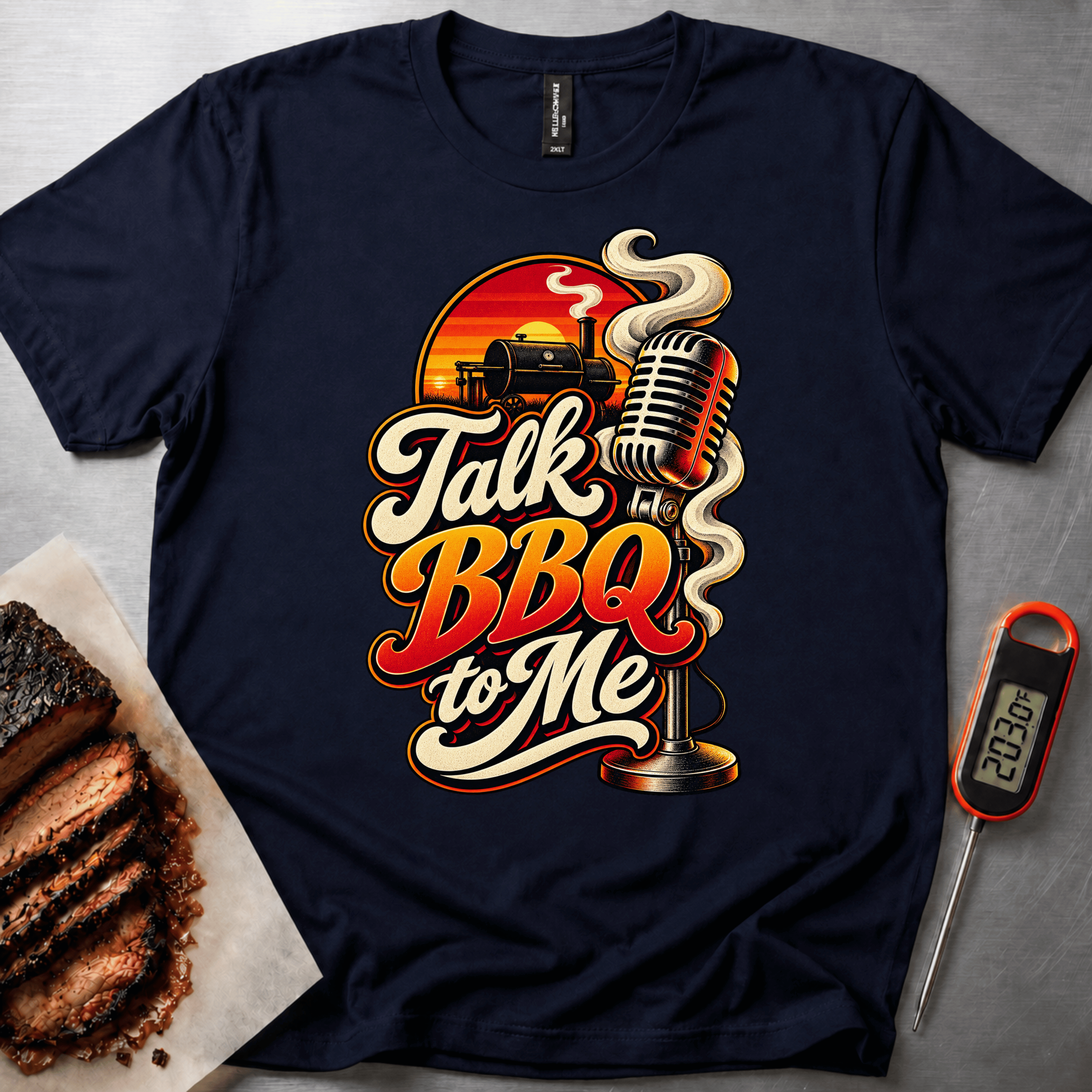 Talk BBQ Sunset t-shirt