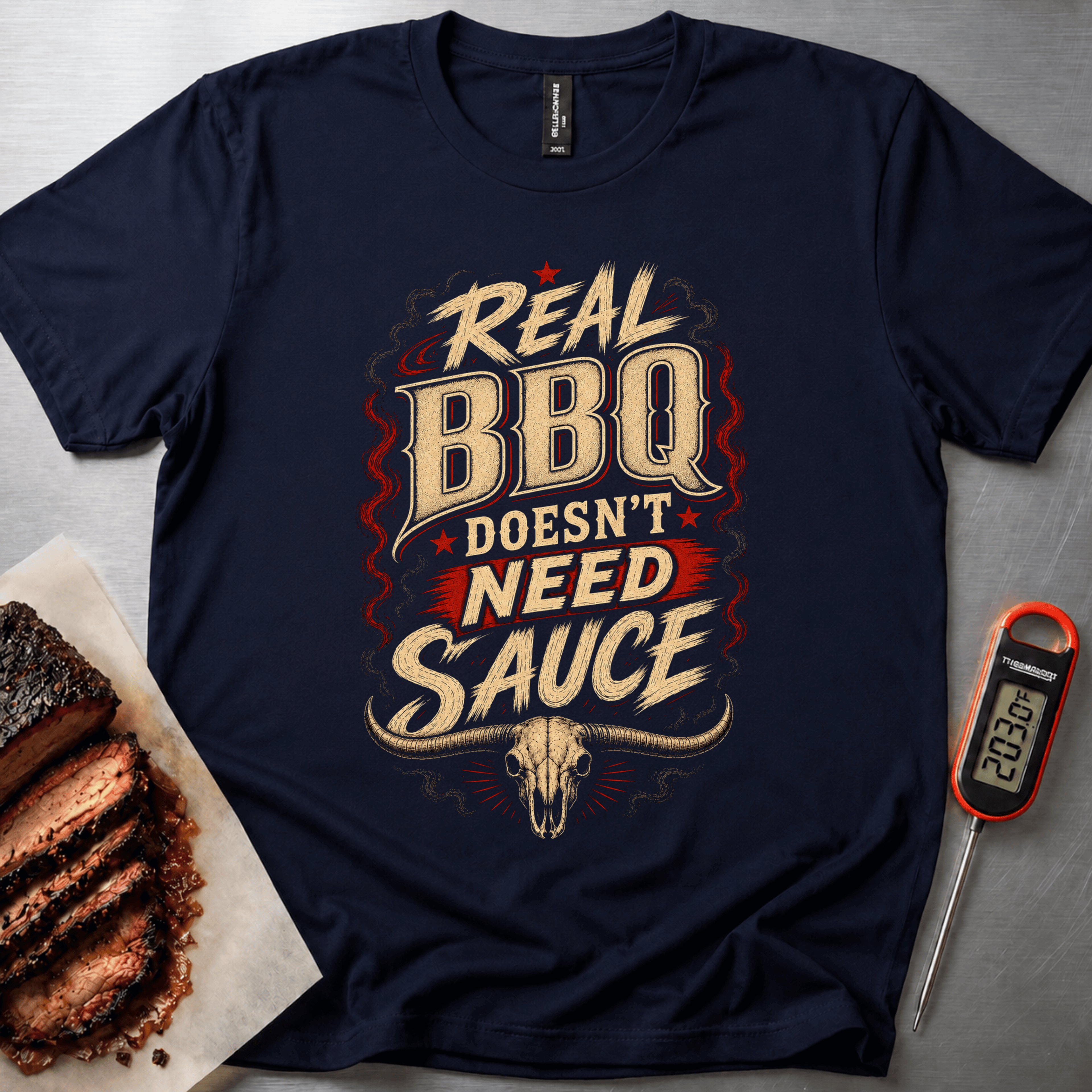 Real BBQ Doesn't Need Sauce t-shirt