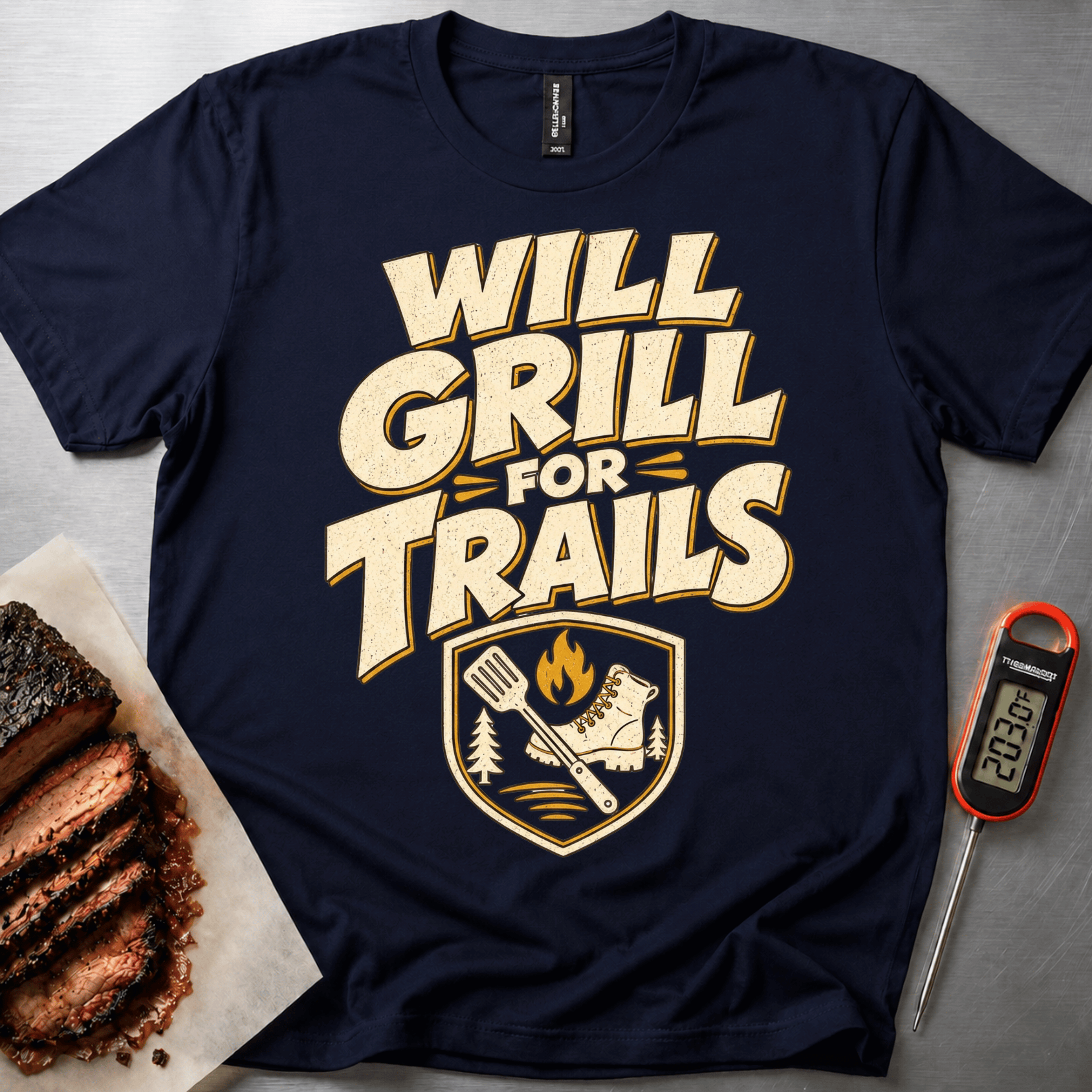 Will Grill for Trails t-shirt