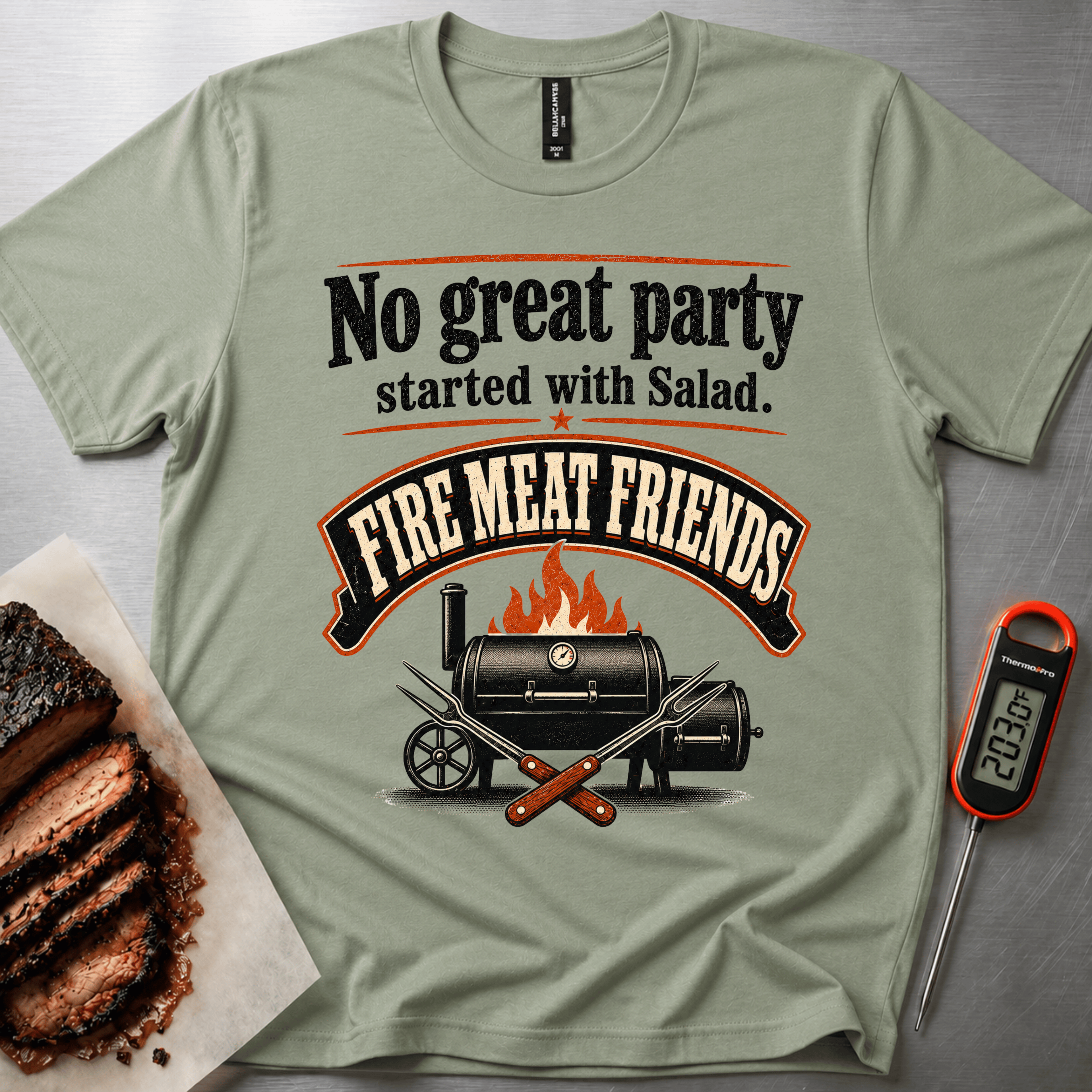 No Great Party started with Salad t-shirt