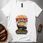 BBQ Widows Support Group relaxed v-neck t-shirt