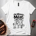 He Whispers to Meat relaxed v-neck t-shirt