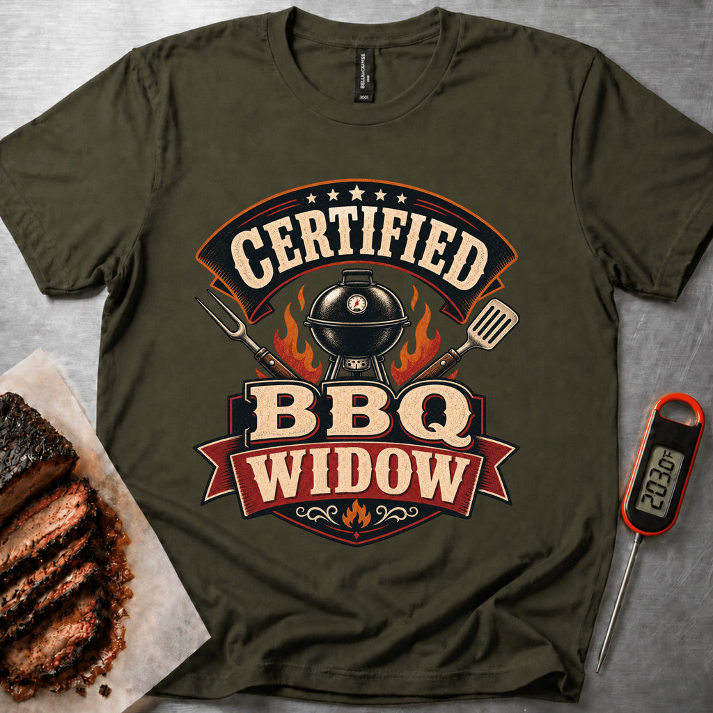 BBQ Widow t-shirt – Military Green