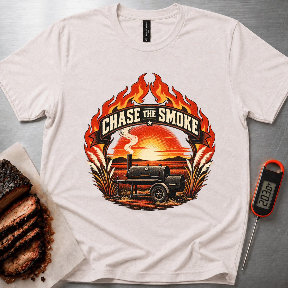 Chase the Smoke t-shirt – Heather Dust