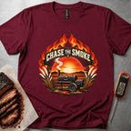 Chase the Smoke t-shirt – Maroon