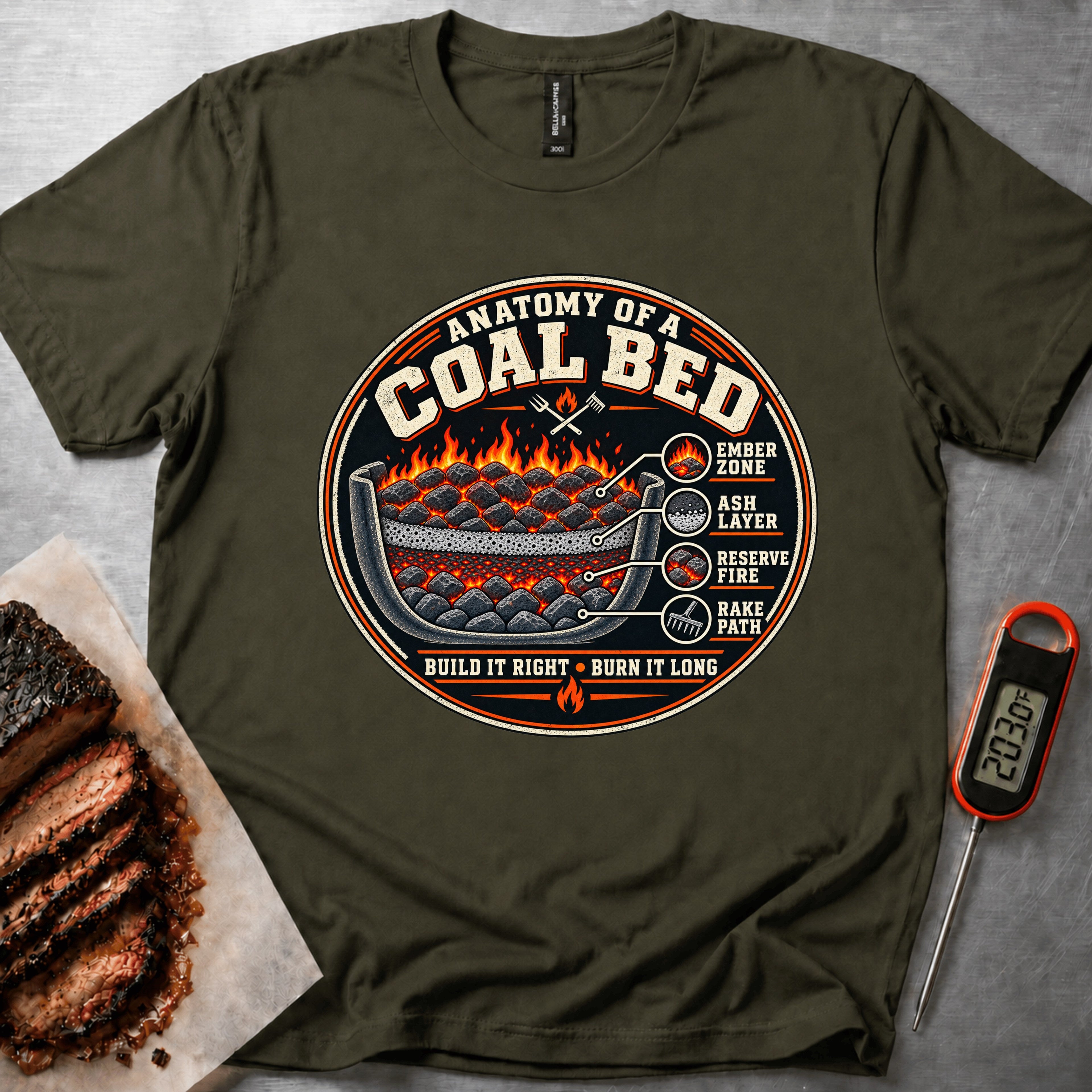 Coal Bed (v2) t-shirt – Military Green