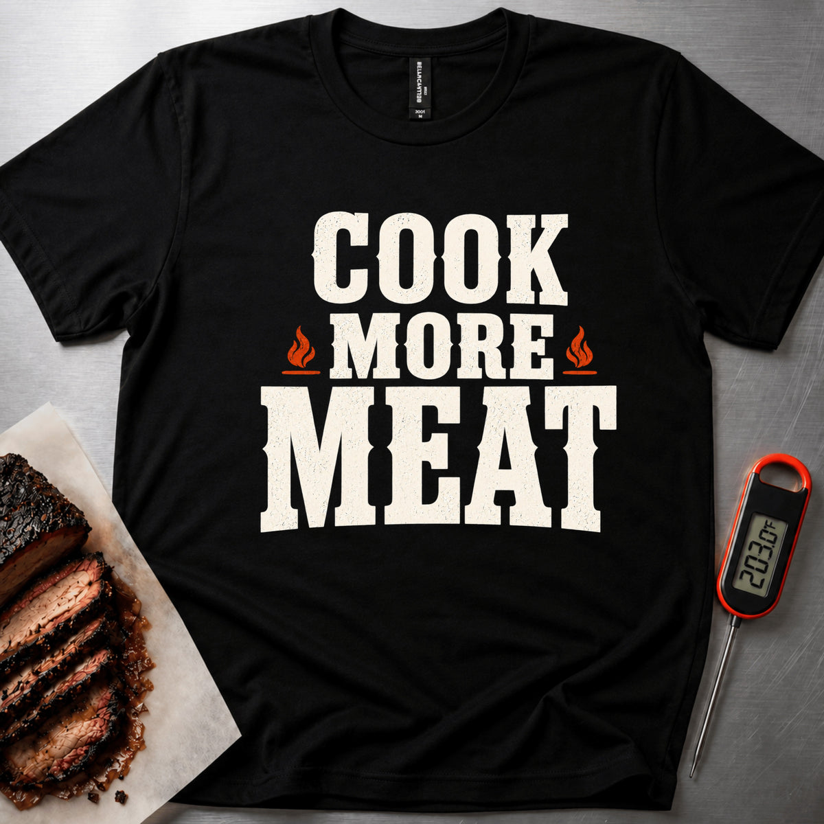 Cook More Meat T-shirt – Black