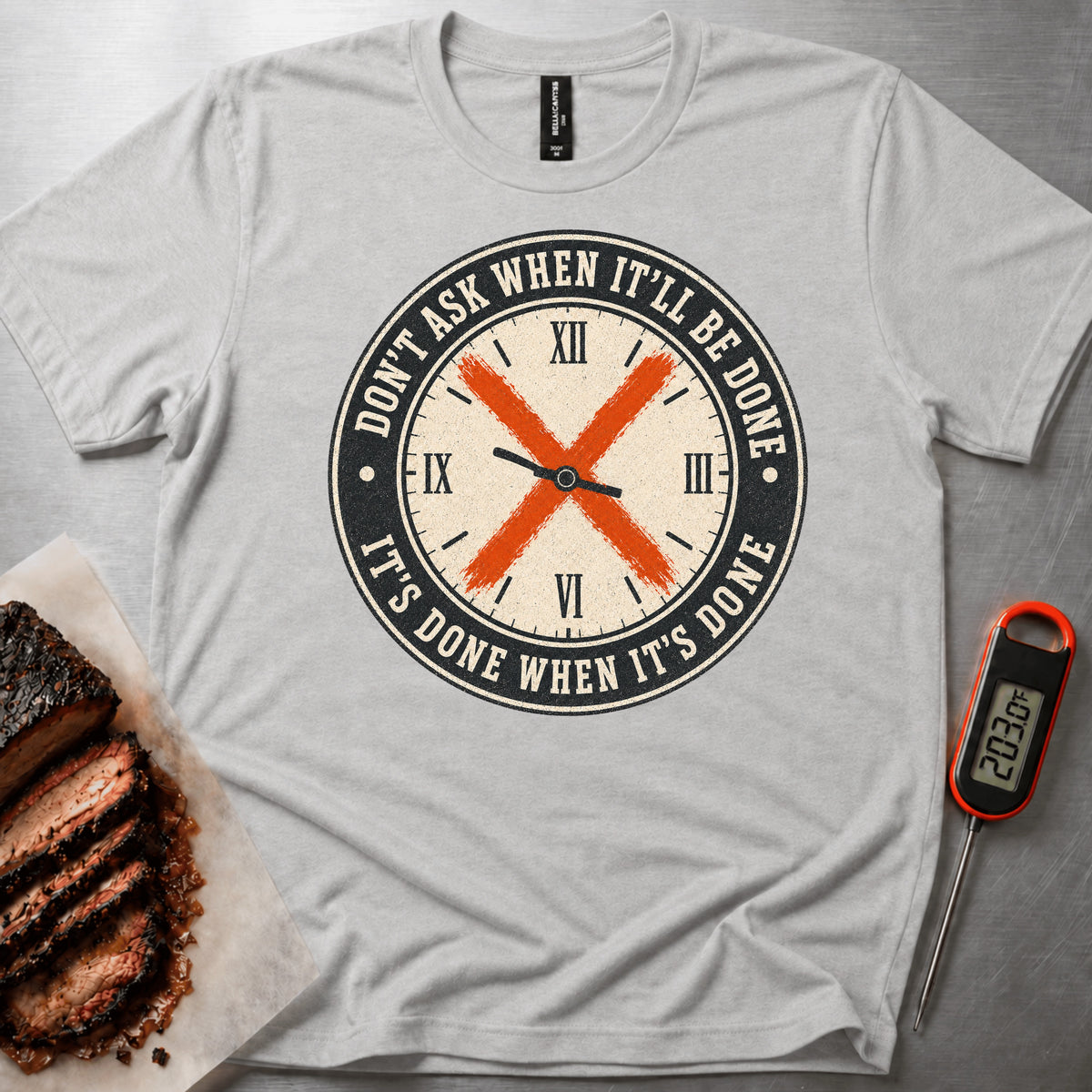 Don't Ask Clock — Athletic Heather