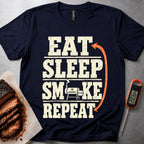 Eat Sleep Smoke t-shirt – Navy