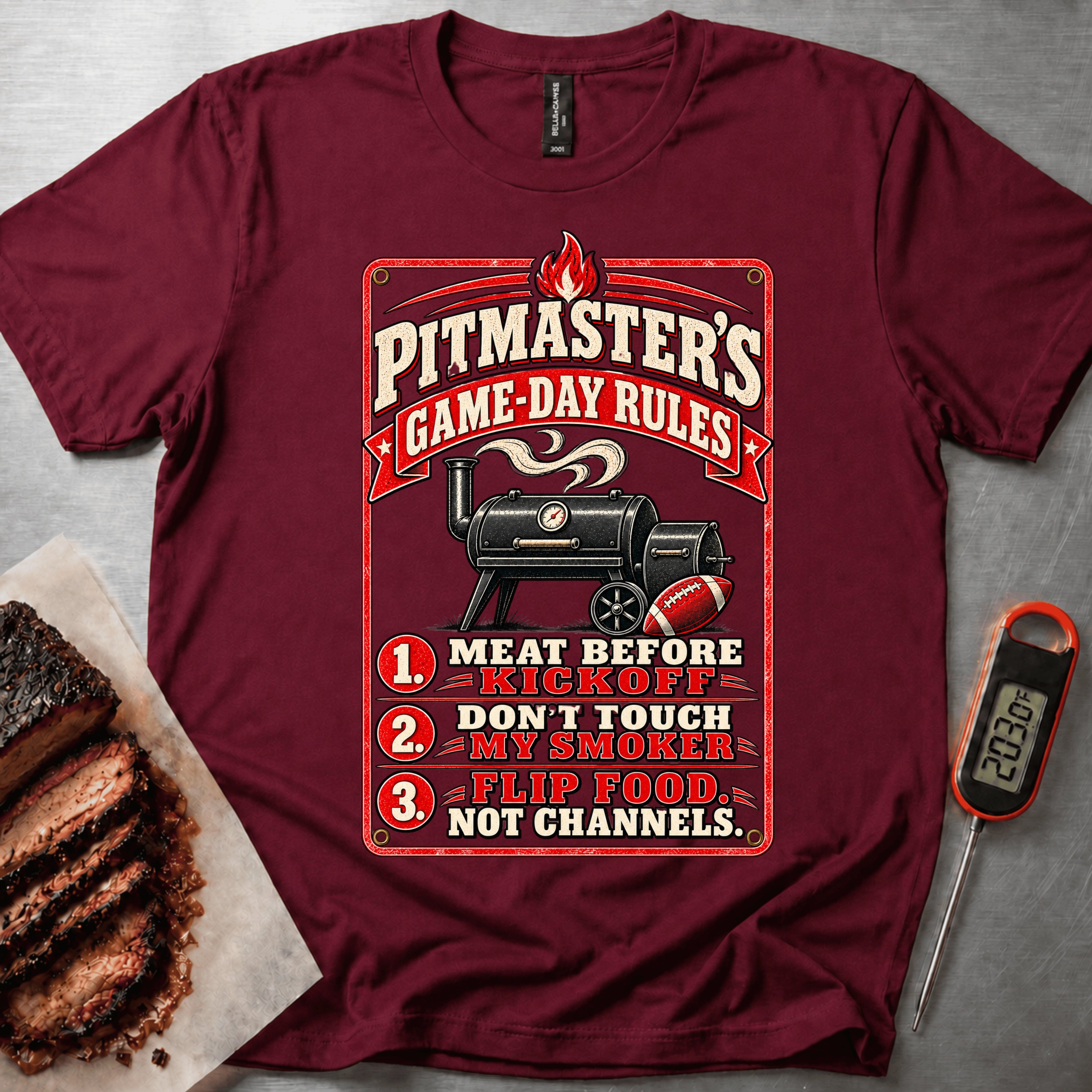Game Day Rules t-shirt – Maroon