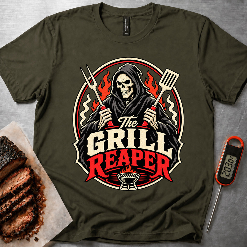 Grill Reaper t-shirt – Military Green