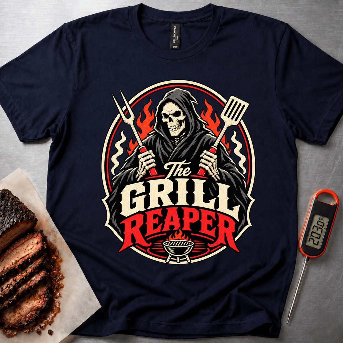 Grill Reaper t-shirt – Navy