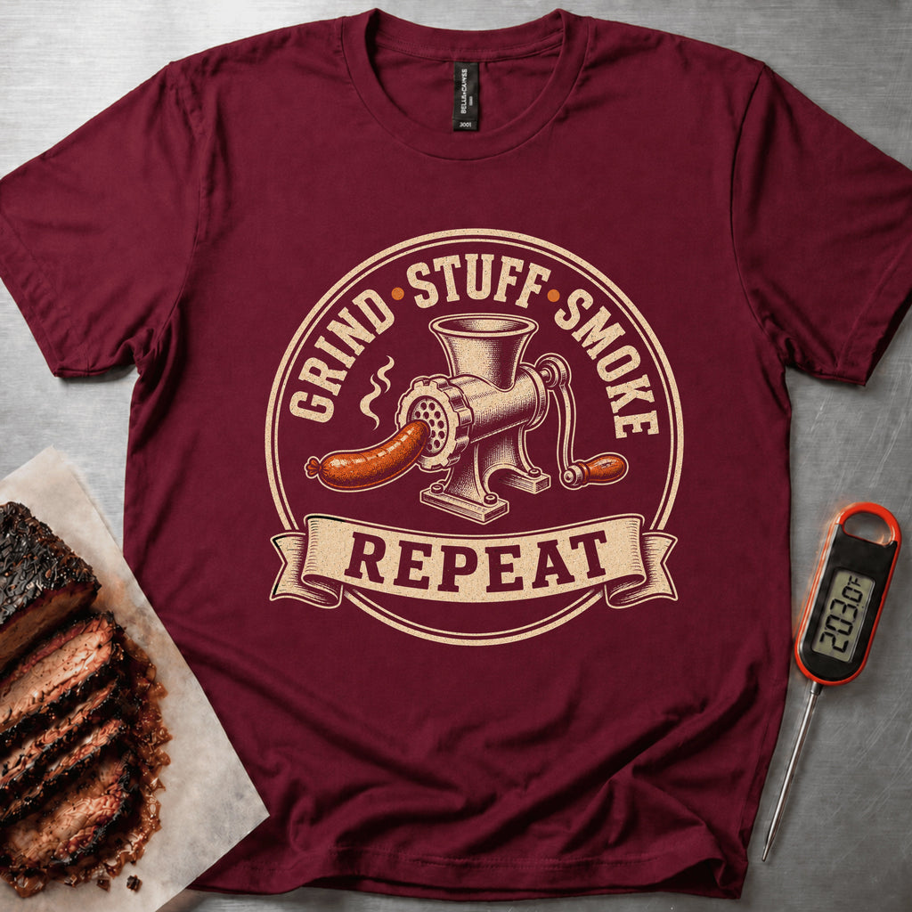 Grind Stuff Smoke t-shirt – Maroon