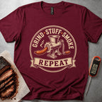 Grind Stuff Smoke t-shirt – Maroon