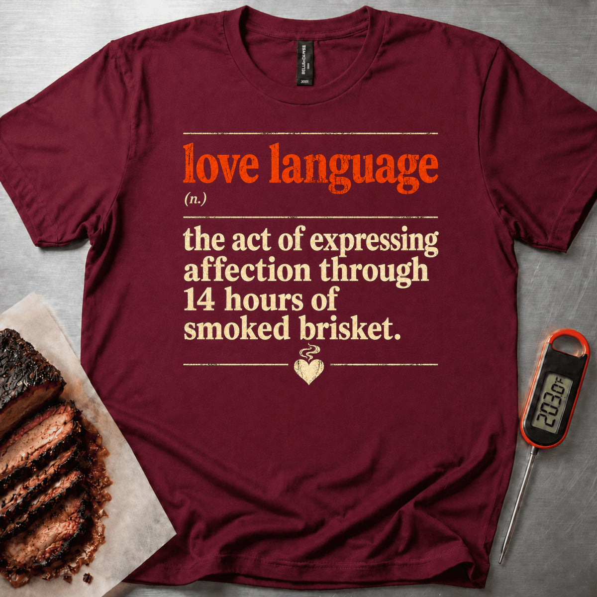 Love Language t-shirt — Maroon